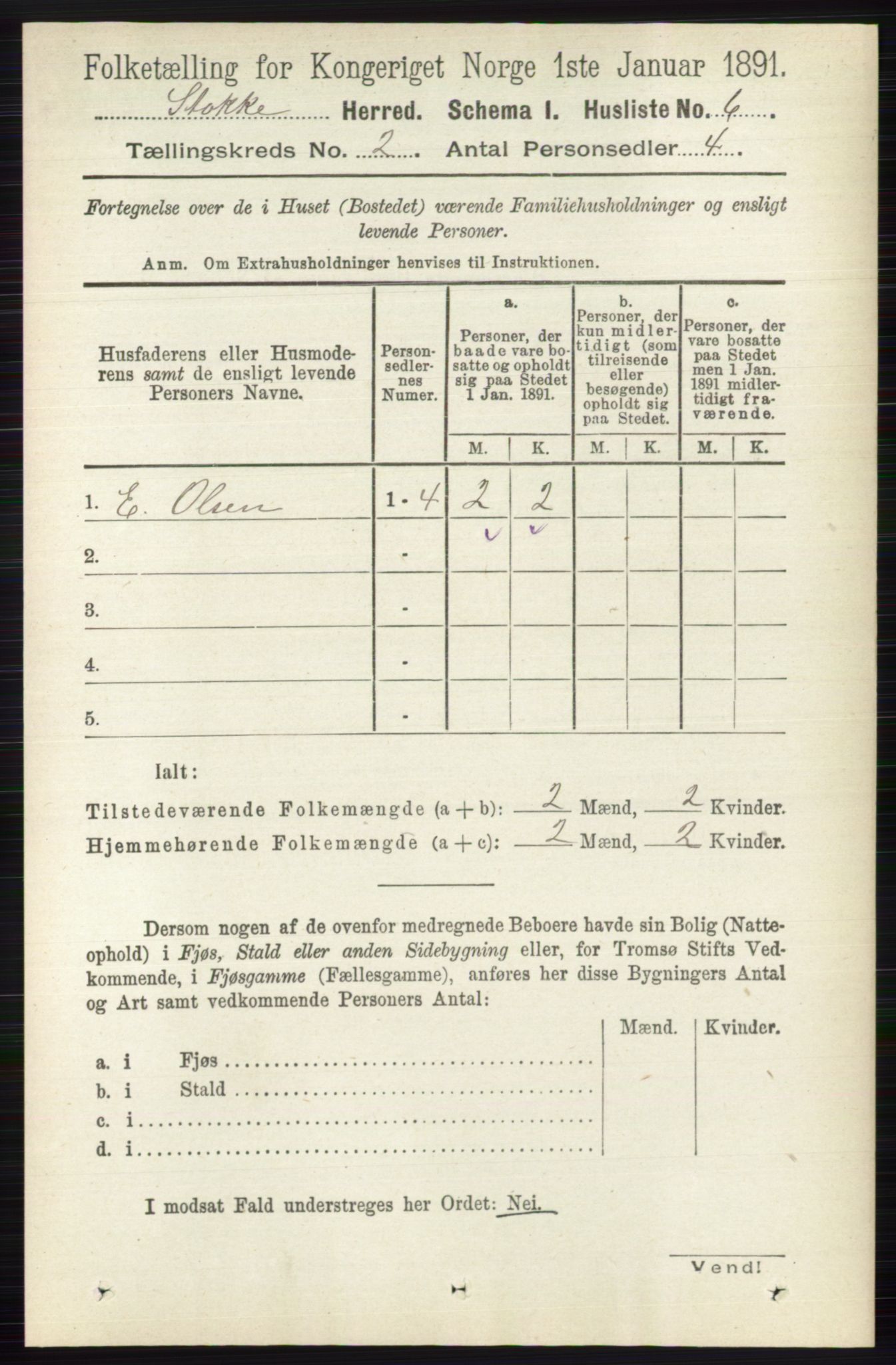 RA, Folketelling 1891 for 0720 Stokke herred, 1891, s. 868