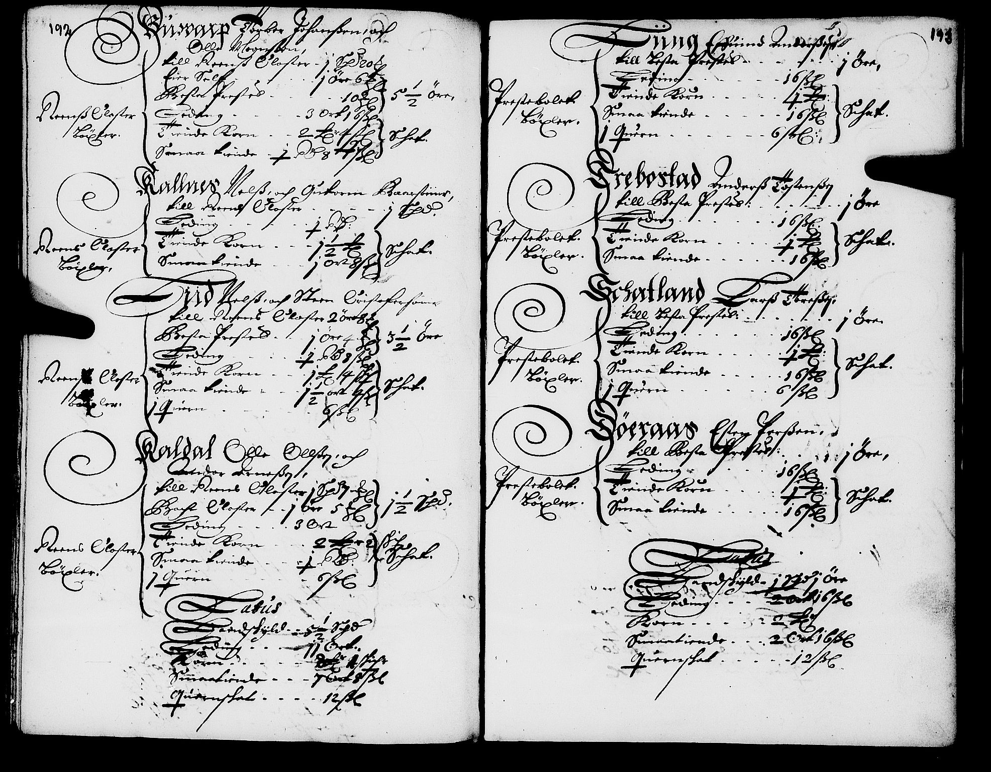 Rentekammeret inntil 1814, Realistisk ordnet avdeling, AV/RA-EA-4070/N/Nb/Nba/L0056: Namdalen len, 1669, s. 192-193