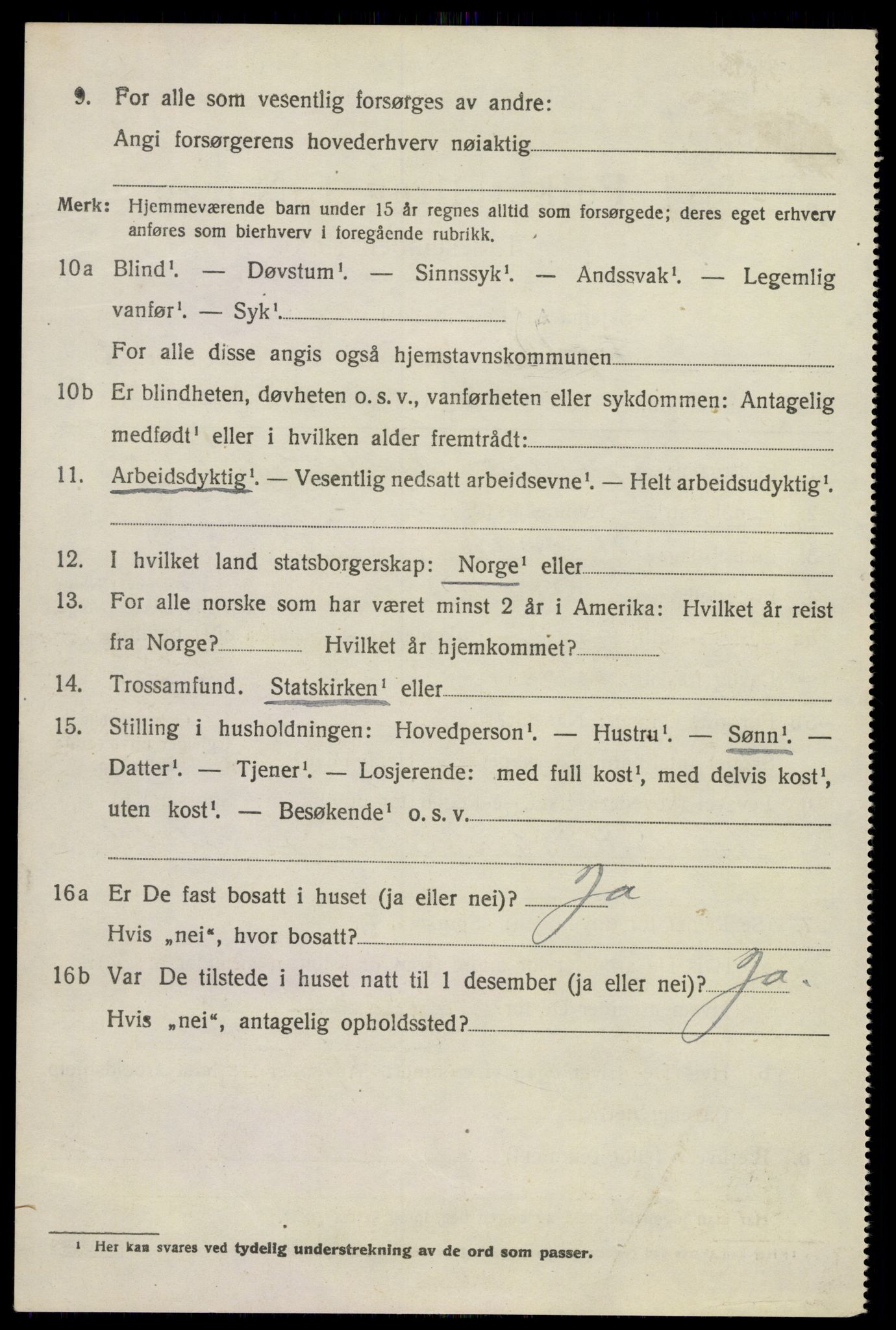 SAKO, Folketelling 1920 for 0725 Tjølling herred, 1920, s. 9450