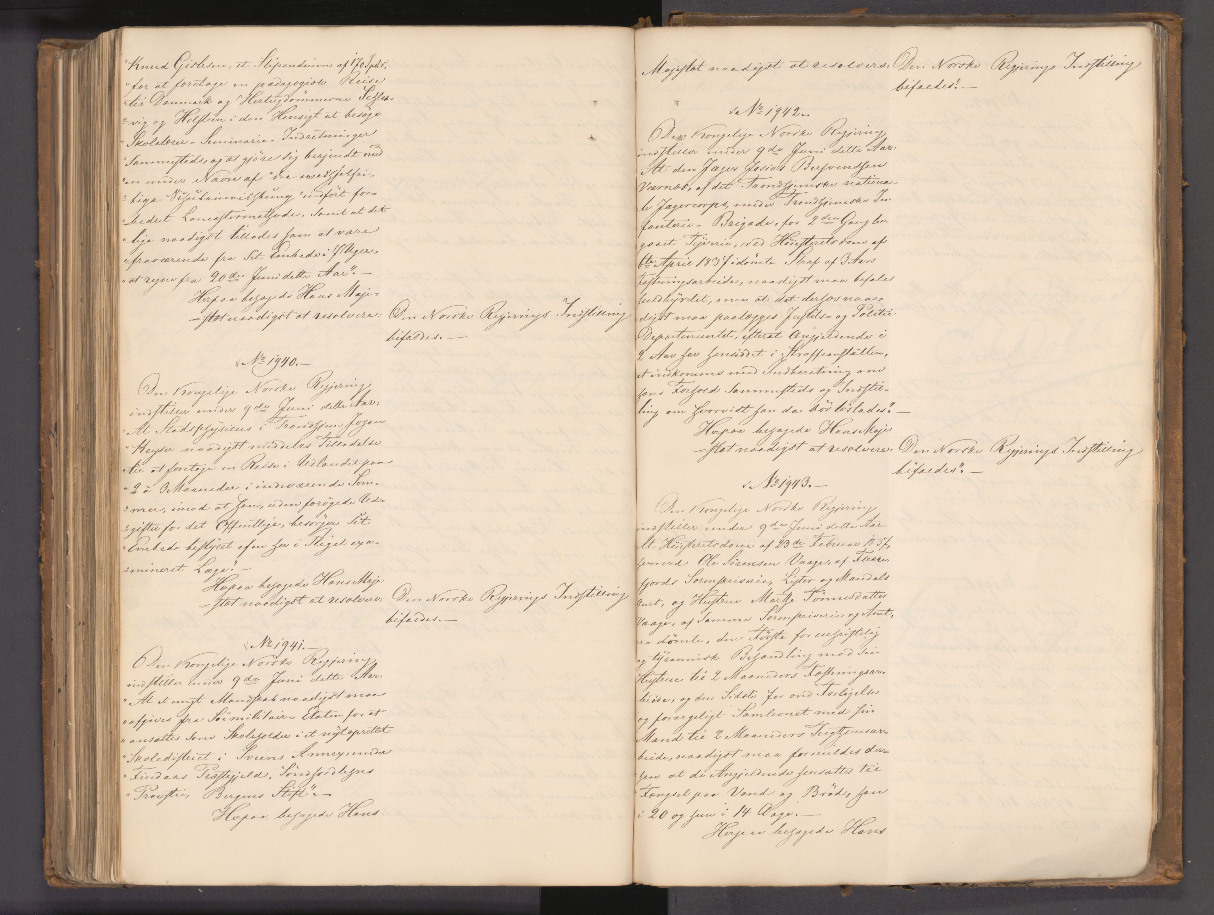 Statsrådssekretariatet, AV/RA-S-1001/A/Ab/L0044: Kgl. res. nr. 1193-1948, 1. halvår, 1837