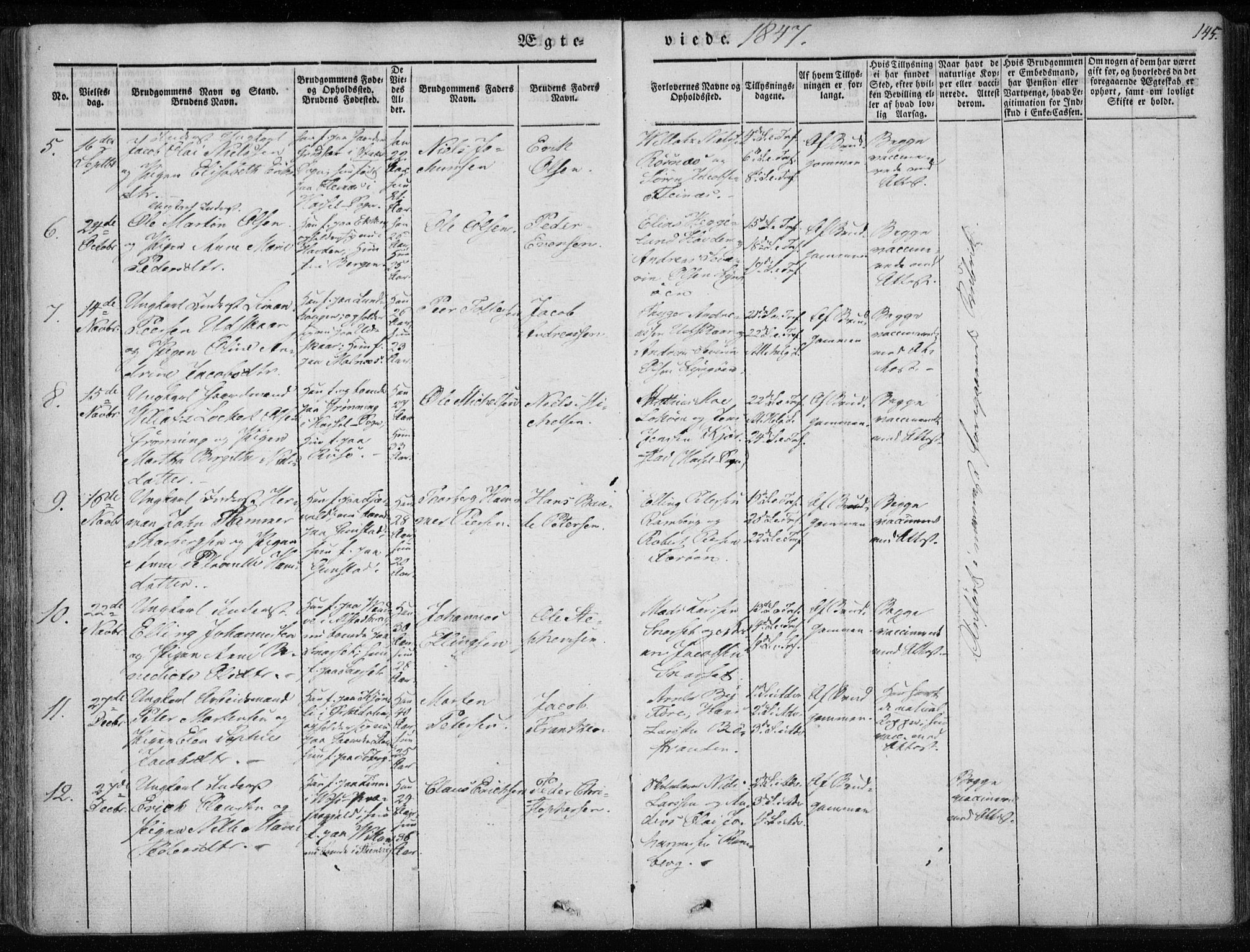 Ministerialprotokoller, klokkerbøker og fødselsregistre - Nordland, AV/SAT-A-1459/891/L1299: Ministerialbok nr. 891A04, 1841-1856, s. 145