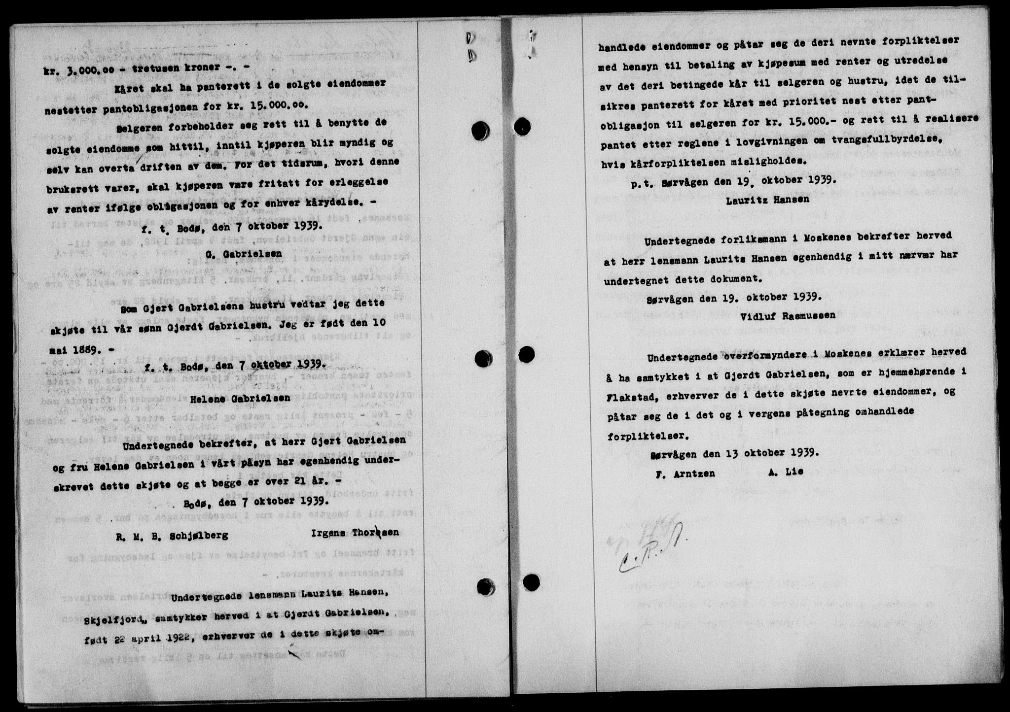 Lofoten sorenskriveri, SAT/A-0017/1/2/2C/L0006a: Pantebok nr. 6a, 1939-1939, Dagboknr: 2340/1939