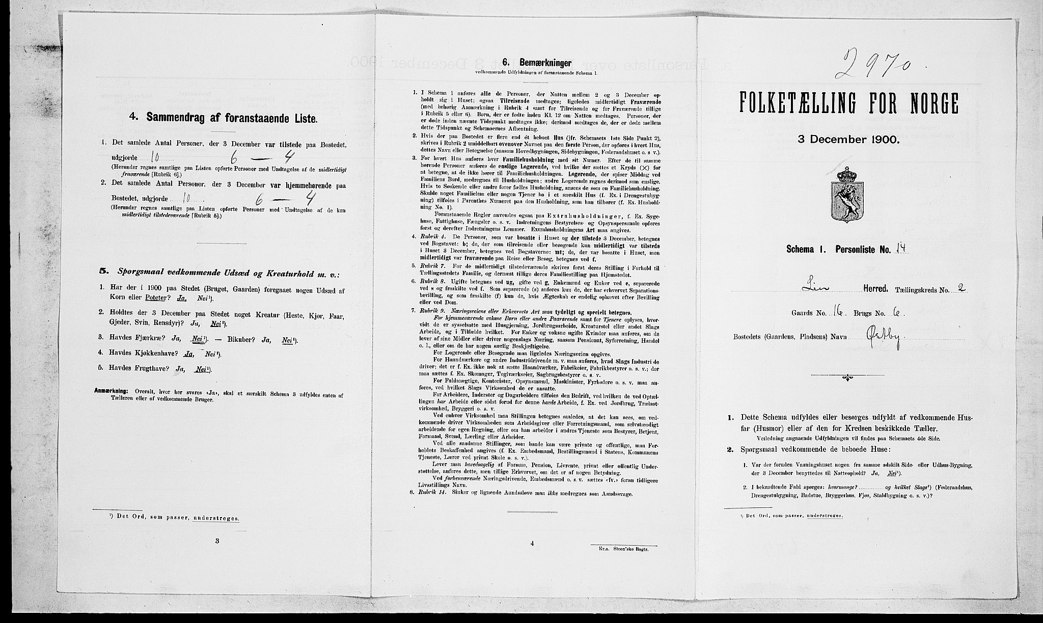 RA, Folketelling 1900 for 0626 Lier herred, 1900, s. 392