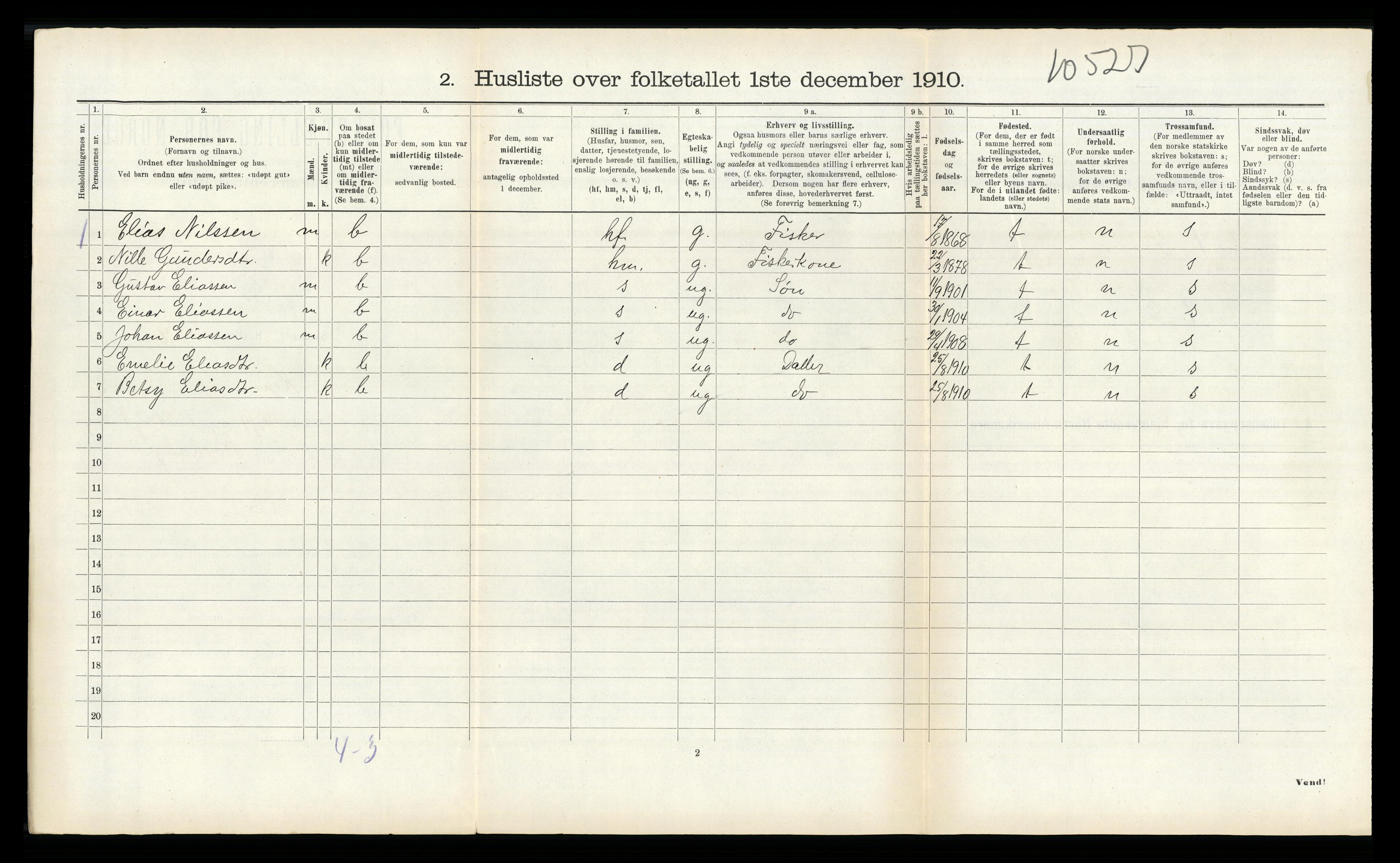 RA, Folketelling 1910 for 1437 Kinn herred, 1910, s. 757