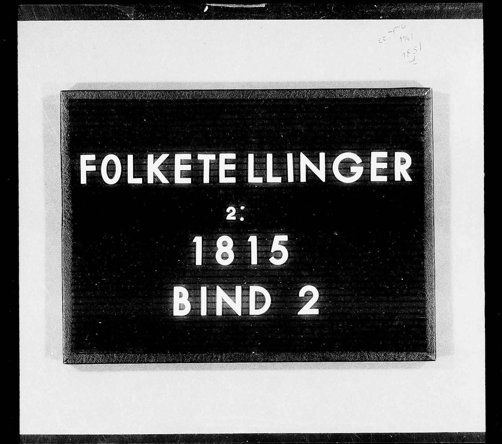 RA, Folketellingen 1815, bind 2: Bergen stift og Trondheim stift, 1815, s. 1