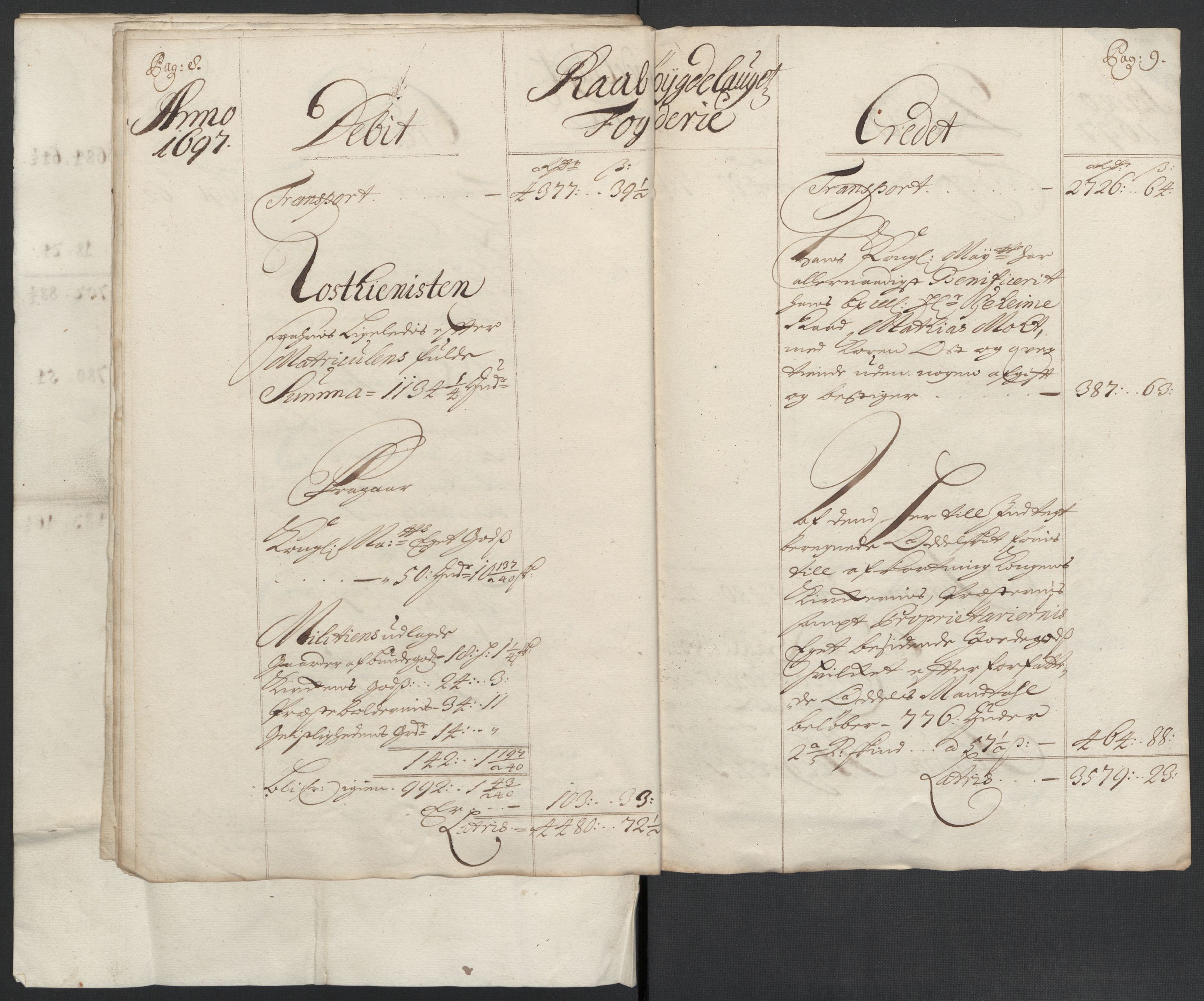 Rentekammeret inntil 1814, Reviderte regnskaper, Fogderegnskap, AV/RA-EA-4092/R40/L2445: Fogderegnskap Råbyggelag, 1697-1699, s. 16
