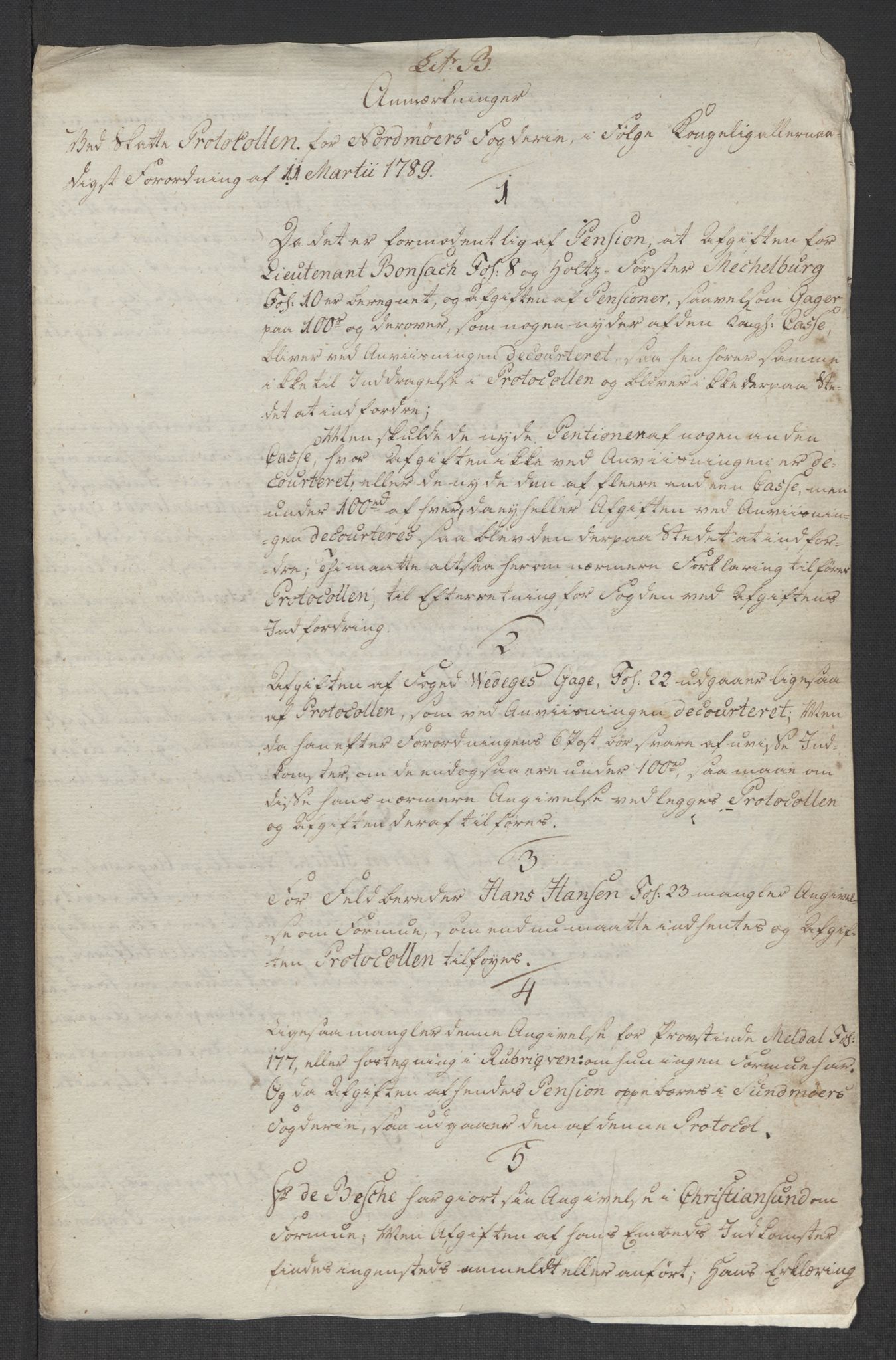Rentekammeret inntil 1814, Reviderte regnskaper, Mindre regnskaper, AV/RA-EA-4068/Rf/Rfe/L0031: Nordmøre fogderi, Numedal og Sandsvær fogderi, 1789, s. 79