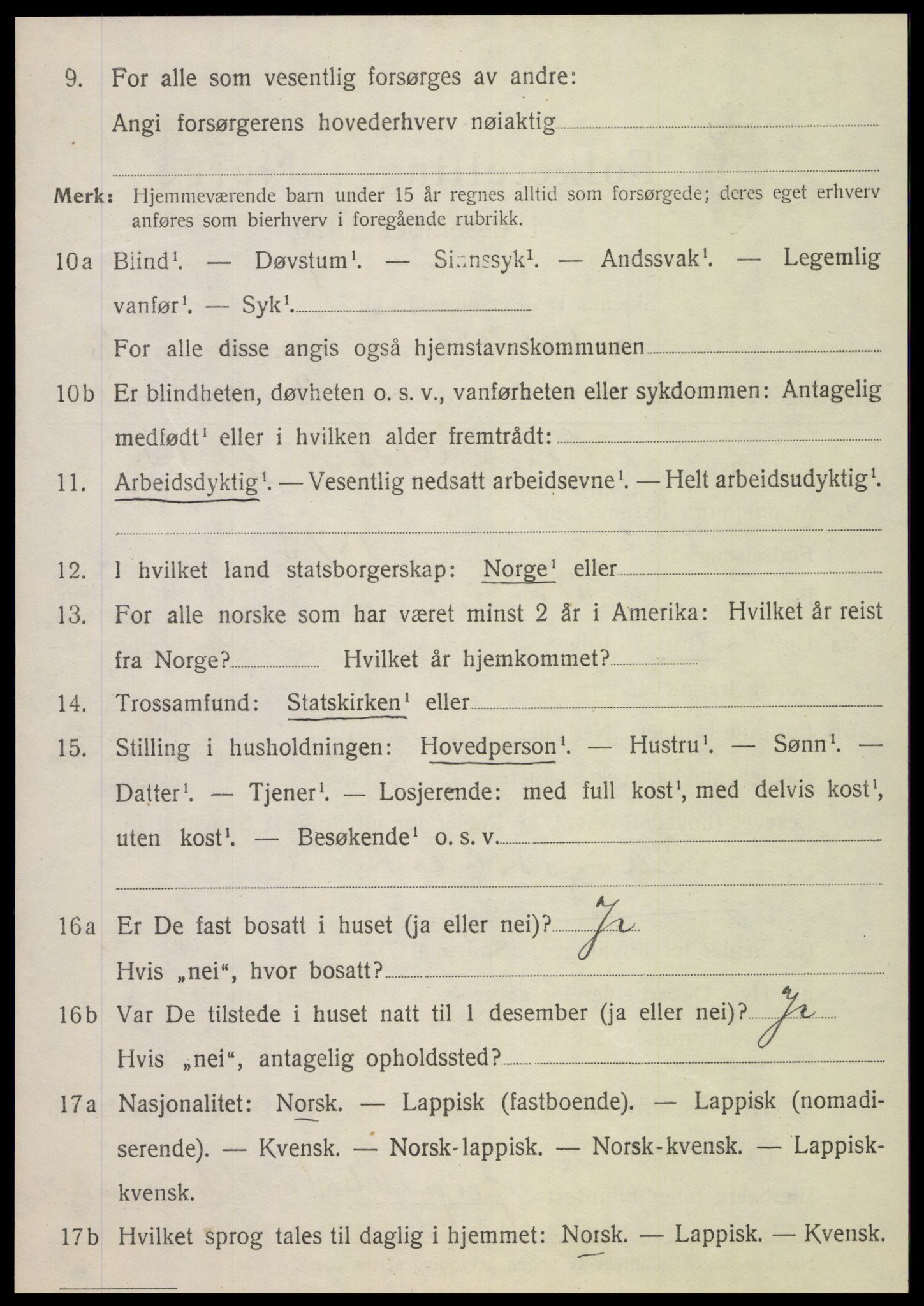 SAT, Folketelling 1920 for 1738 Nordli herred, 1920, s. 1380