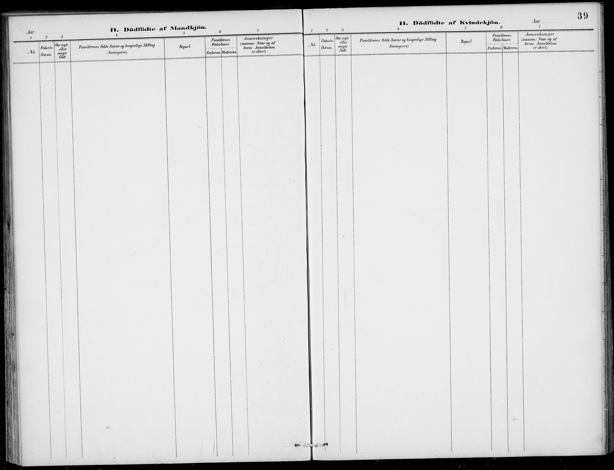 Vik sokneprestembete, AV/SAB-A-81501/H/Haa/Haac/L0002: Ministerialbok nr. C  2, 1891-1910, s. 39