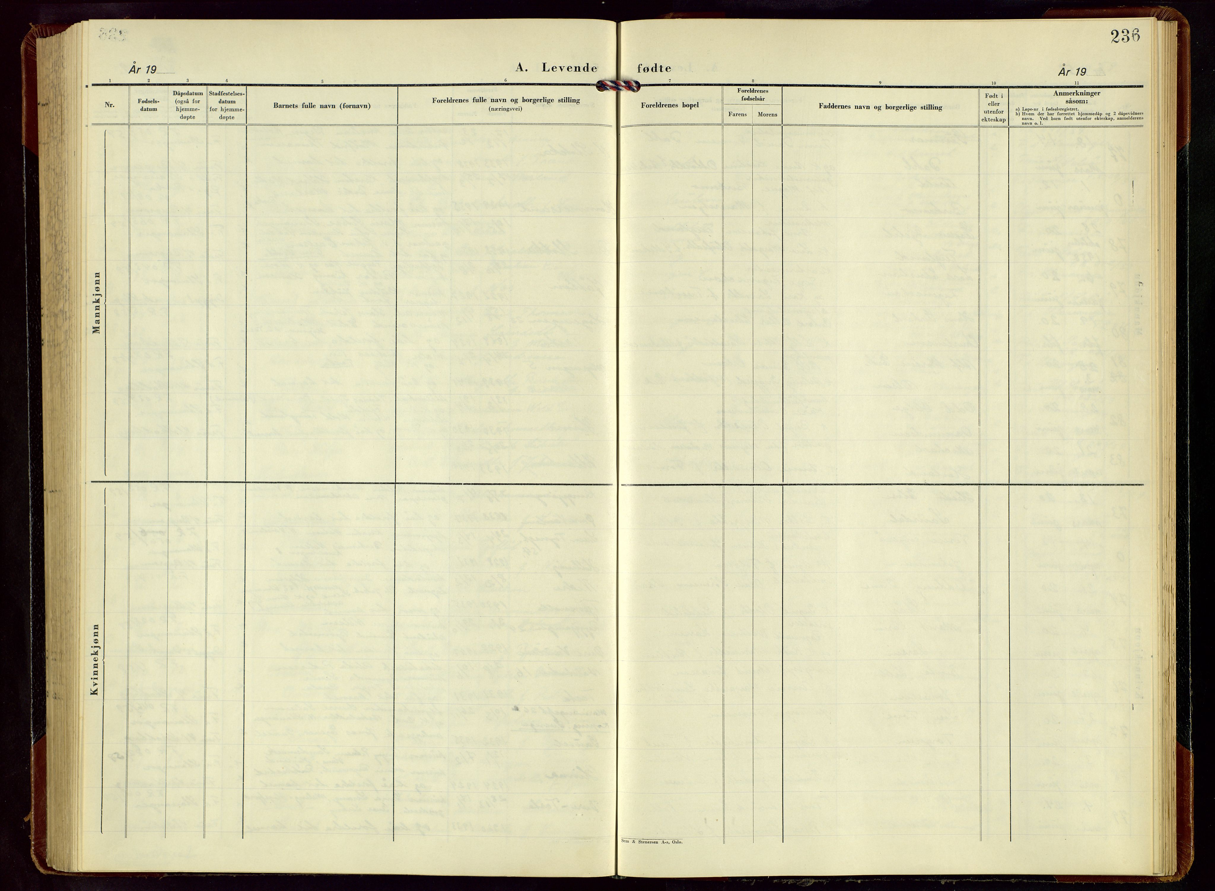 Hetland sokneprestkontor, AV/SAST-A-101826/30/30BB/L0017: Klokkerbok nr. B 17, 1948-1961, s. 236