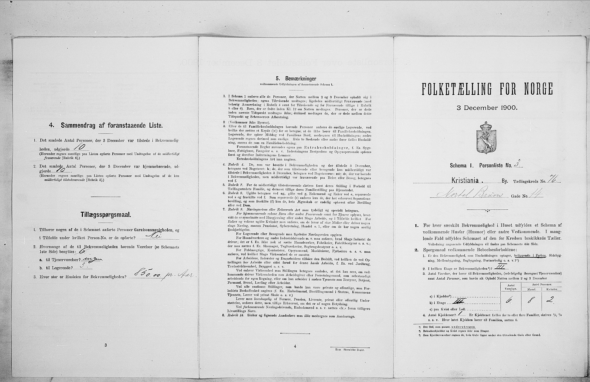 SAO, Folketelling 1900 for 0301 Kristiania kjøpstad, 1900, s. 64787