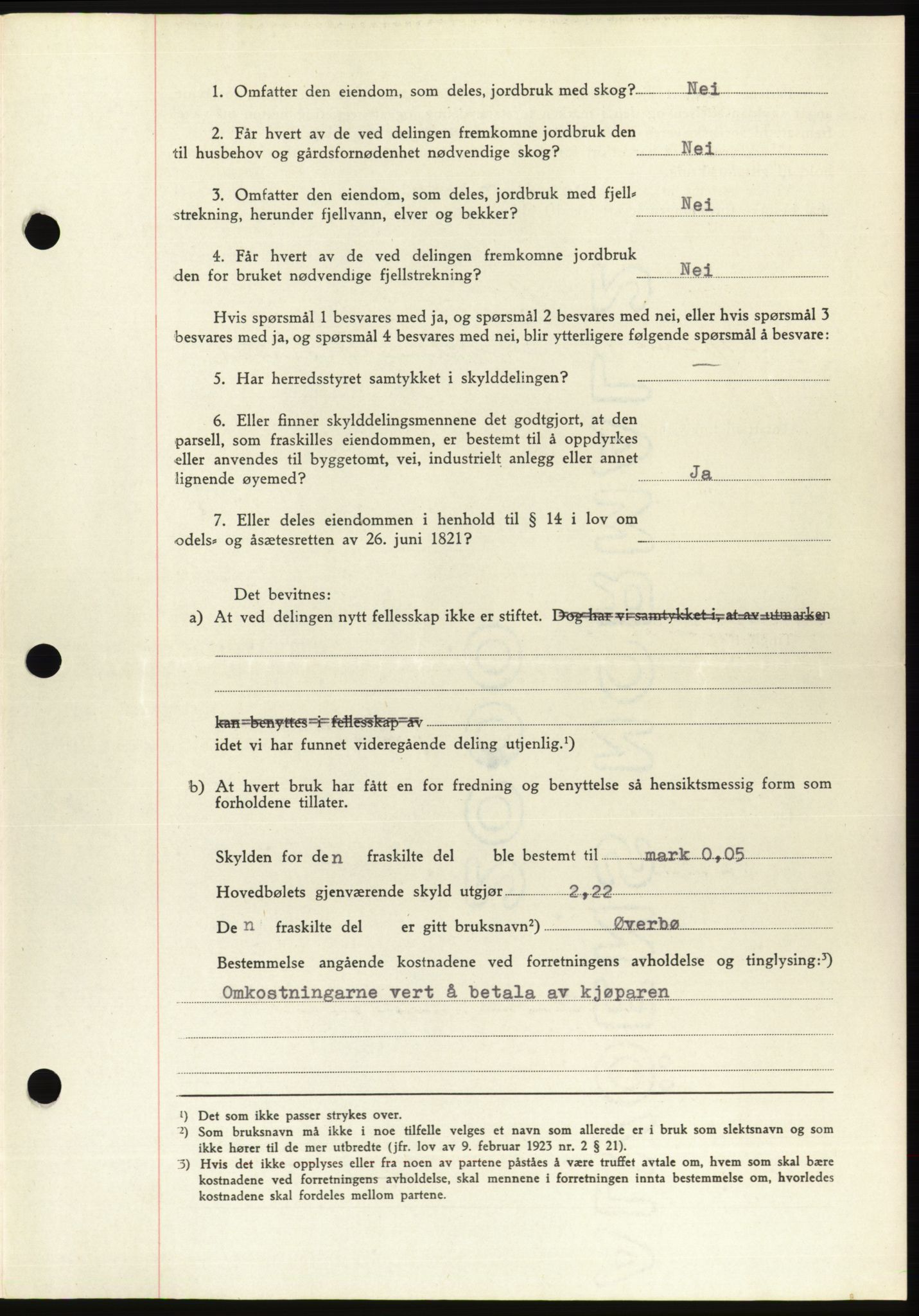 Søre Sunnmøre sorenskriveri, AV/SAT-A-4122/1/2/2C/L0077: Pantebok nr. 3A, 1945-1946, Dagboknr: 228/1945