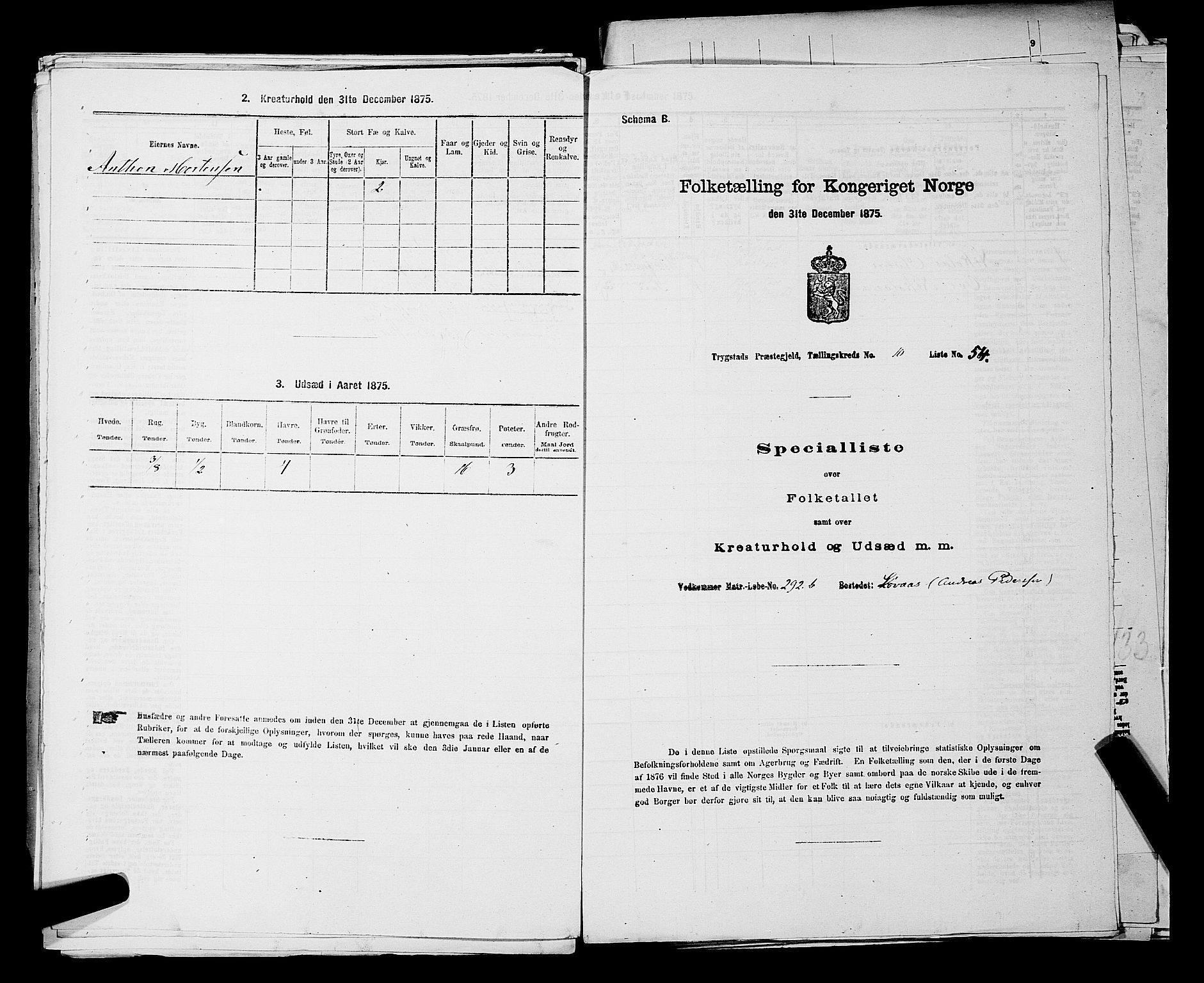 RA, Folketelling 1875 for 0122P Trøgstad prestegjeld, 1875, s. 1201