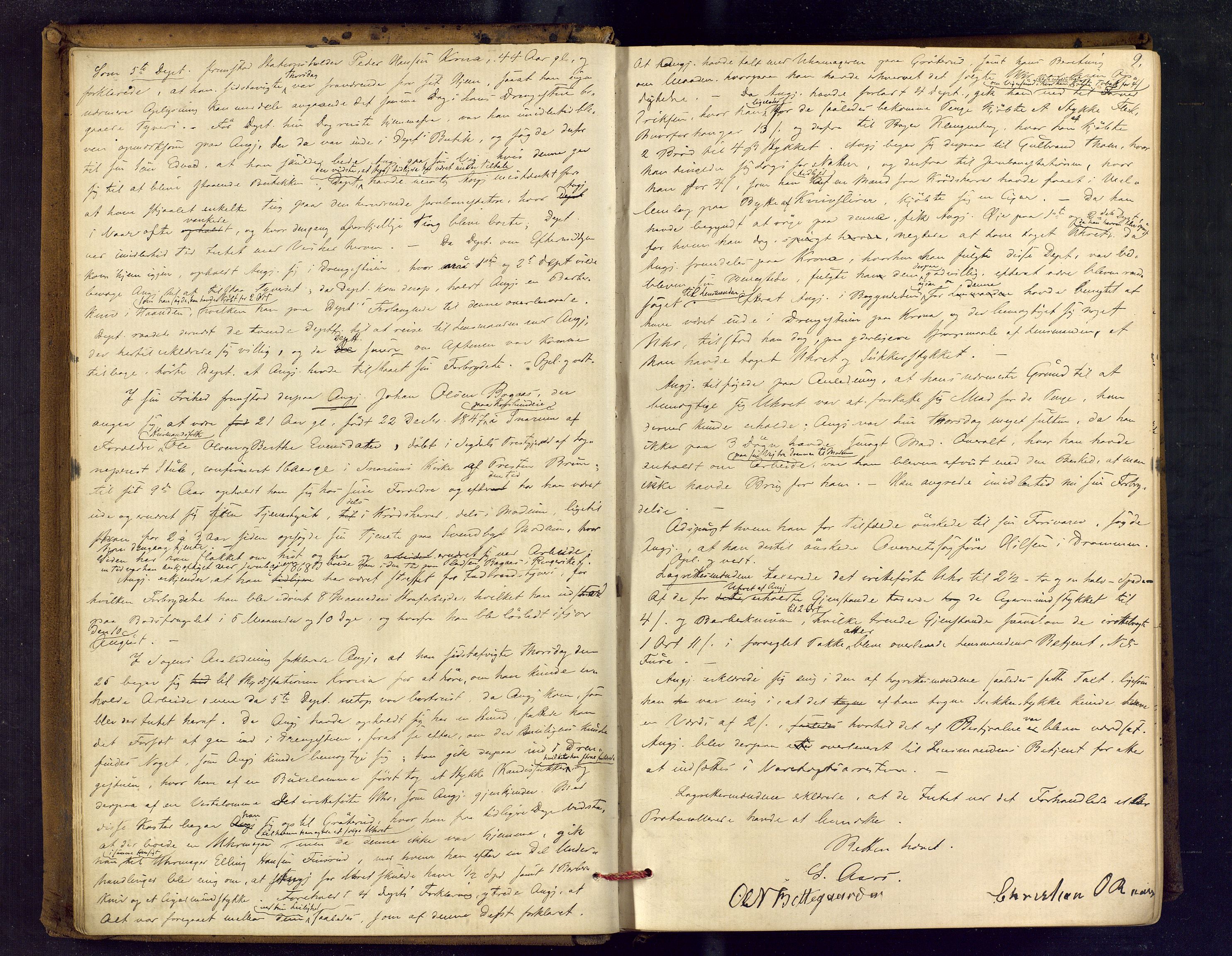 Eiker, Modum og Sigdal sorenskriveri, AV/SAKO-A-123/F/Fc/L0012: Ekstrarettsprotokoll - Modum, 1869-1883, s. 9