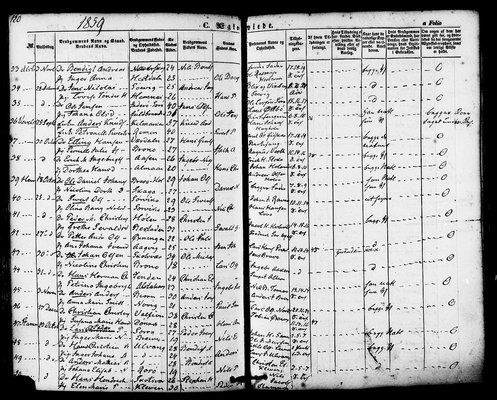 Ministerialprotokoller, klokkerbøker og fødselsregistre - Nordland, AV/SAT-A-1459/830/L0448: Ministerialbok nr. 830A12, 1855-1878, s. 120