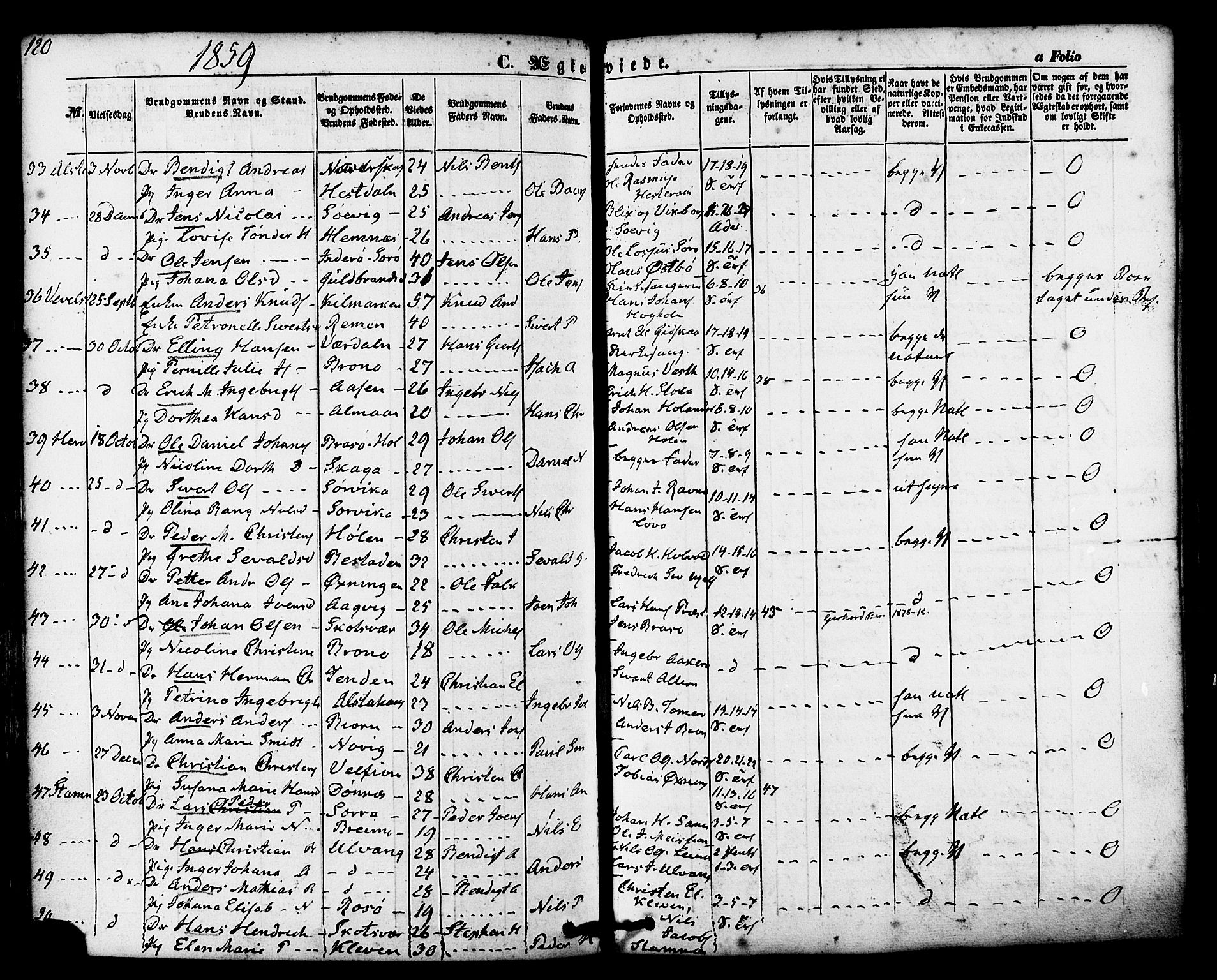 Ministerialprotokoller, klokkerbøker og fødselsregistre - Nordland, AV/SAT-A-1459/830/L0448: Ministerialbok nr. 830A12, 1855-1878, s. 120