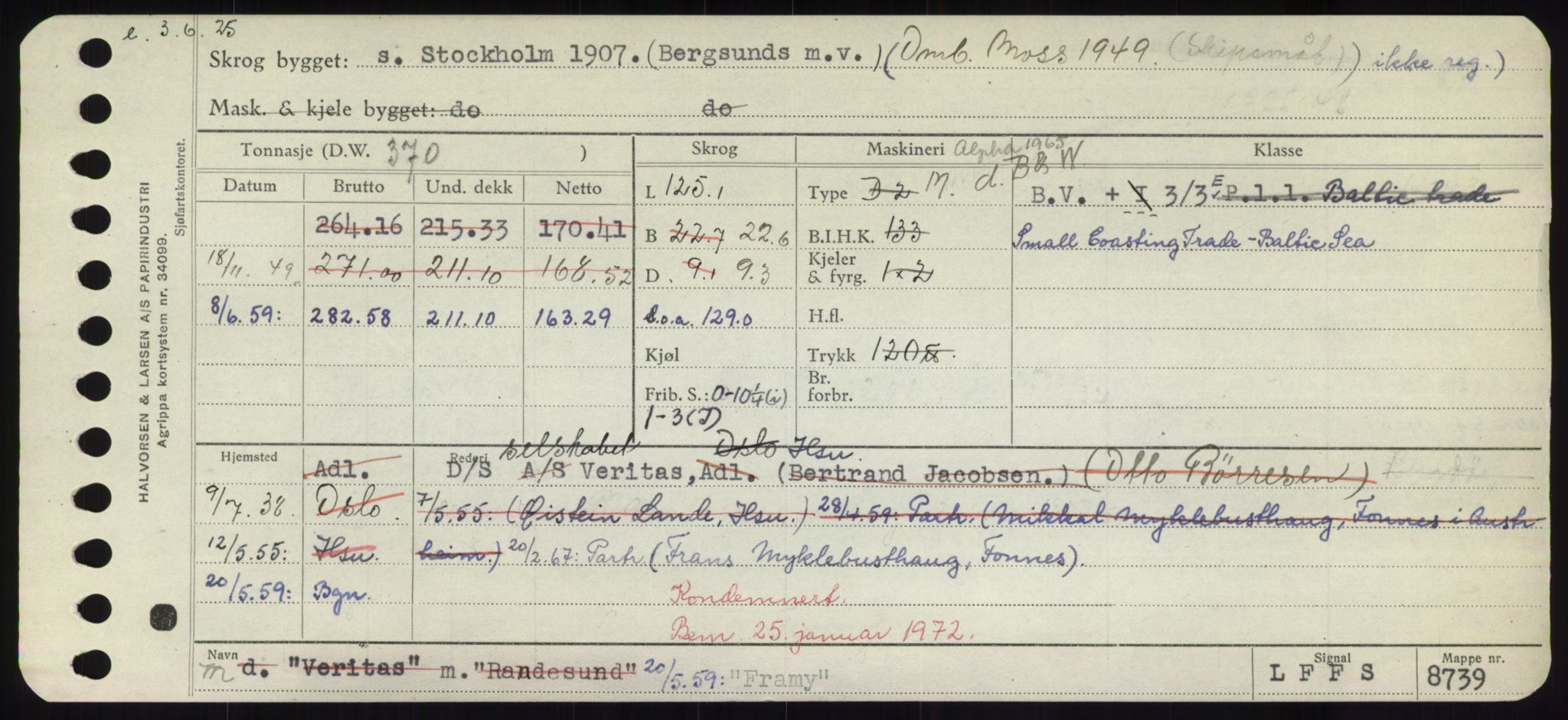 Sjøfartsdirektoratet med forløpere, Skipsmålingen, RA/S-1627/H/Hd/L0011: Fartøy, Fla-Får, s. 299