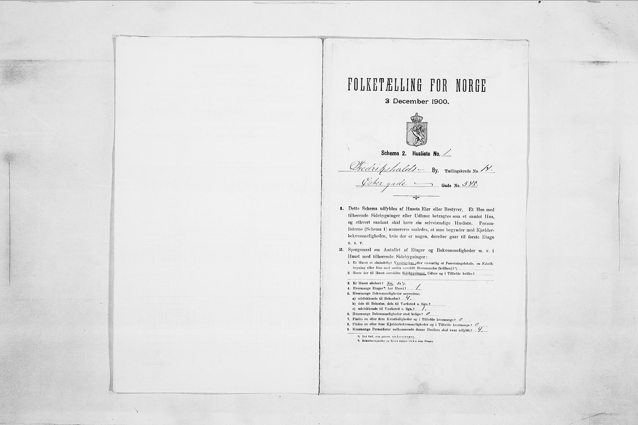 SAO, Folketelling 1900 for 0101 Fredrikshald kjøpstad, 1900, s. 3899