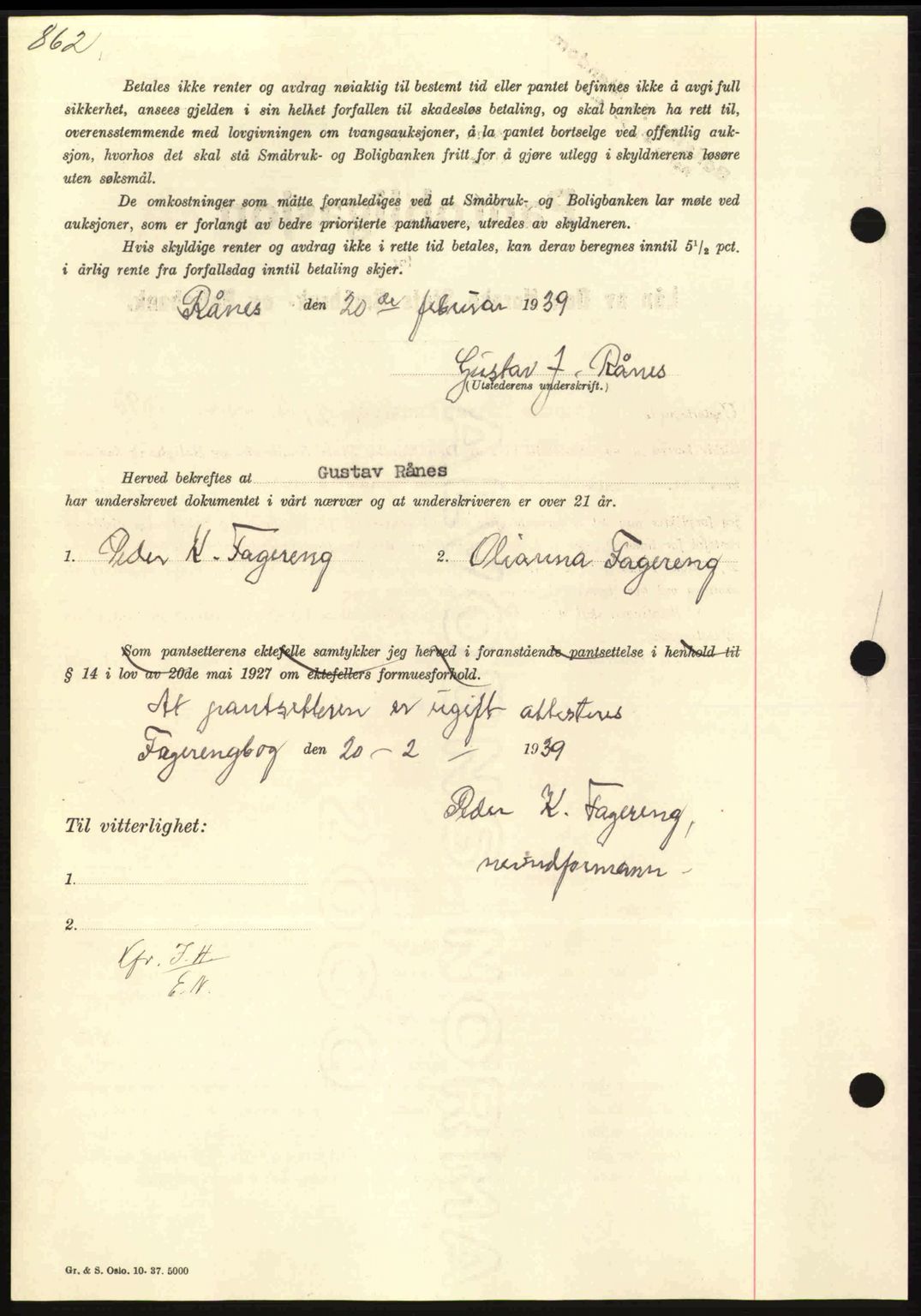 Nordmøre sorenskriveri, SAT/A-4132/1/2/2Ca: Pantebok nr. B84, 1938-1939, Dagboknr: 565/1939