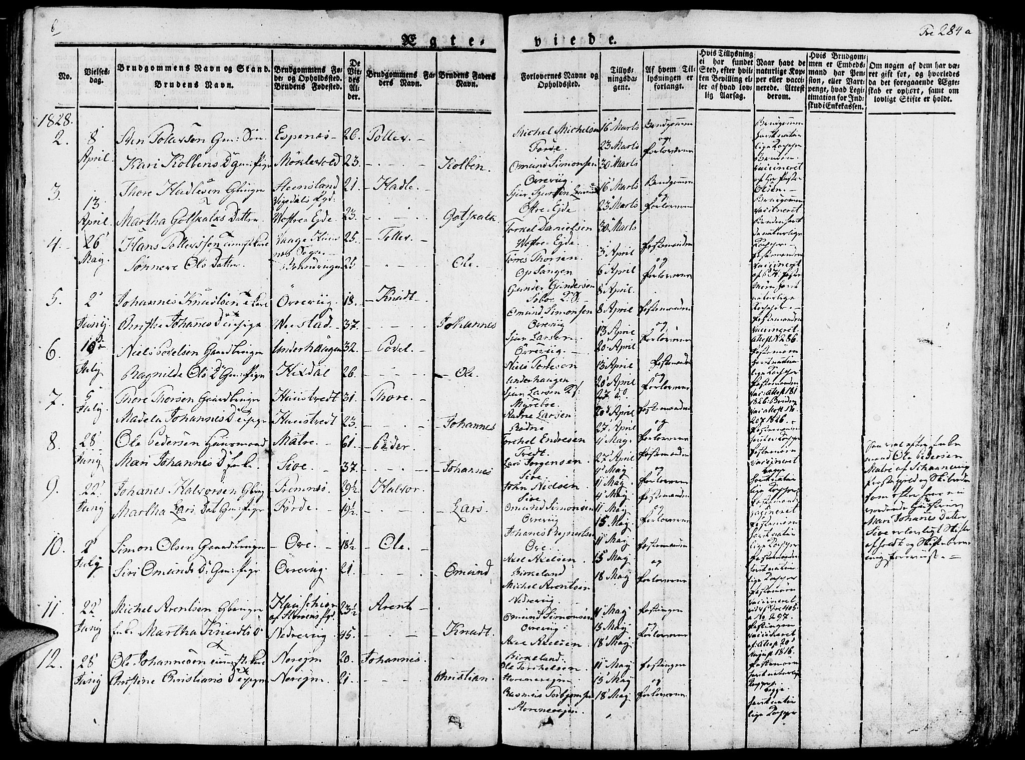 Fjelberg sokneprestembete, AV/SAB-A-75201/H/Haa: Ministerialbok nr. A 5, 1822-1834, s. 284