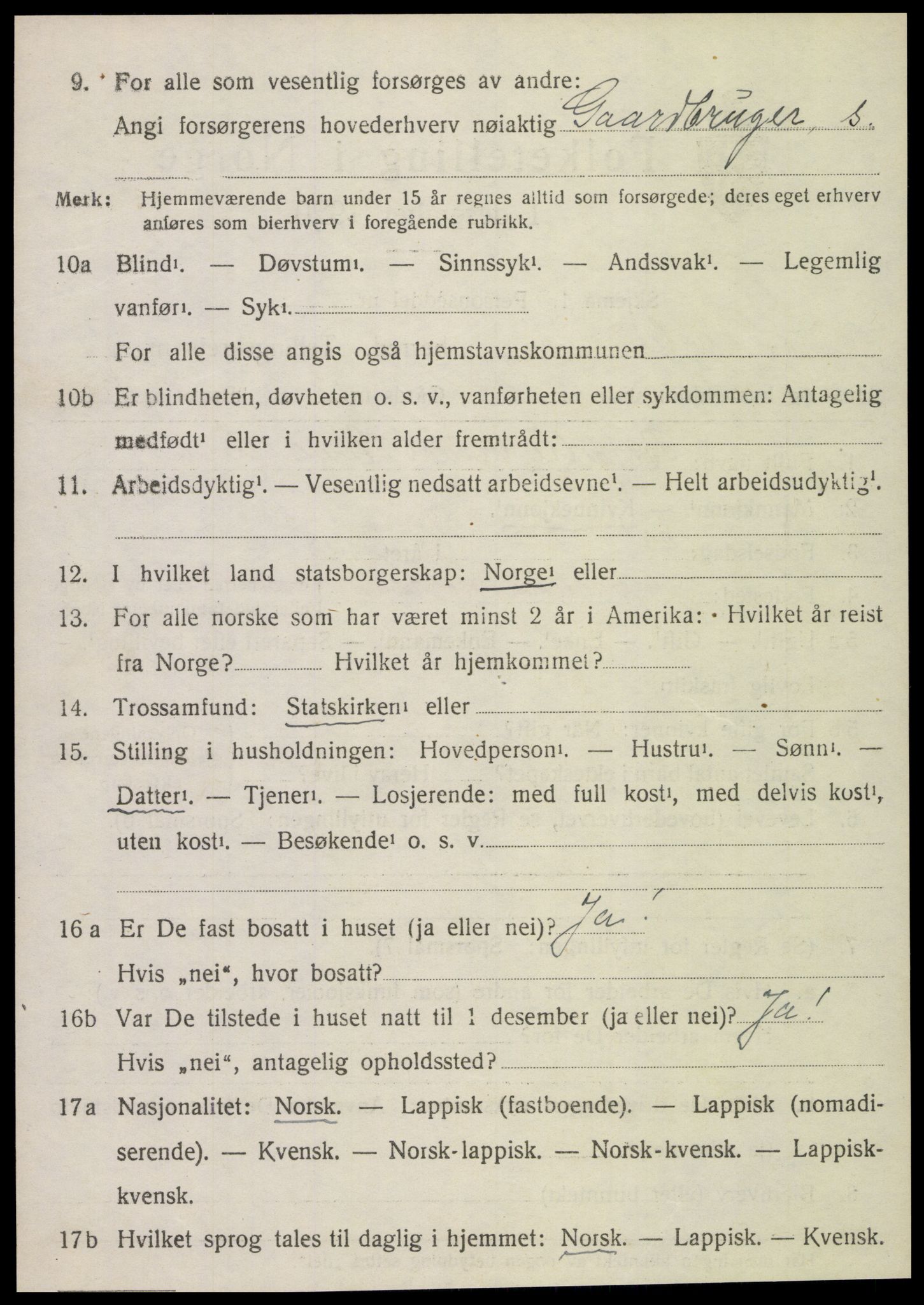 SAT, Folketelling 1920 for 1731 Sparbu herred, 1920, s. 2082
