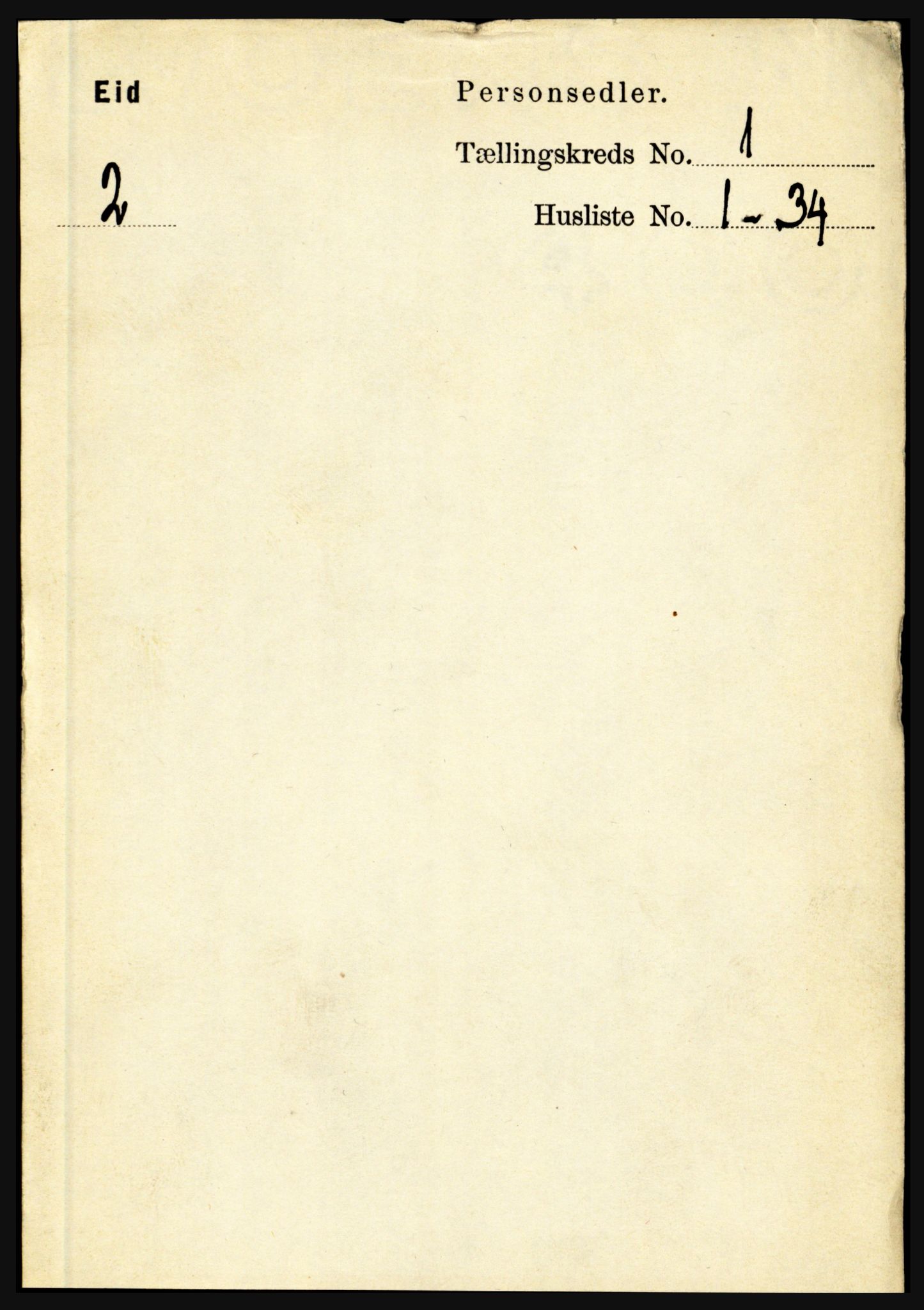 RA, Folketelling 1891 for 1443 Eid herred, 1891, s. 77