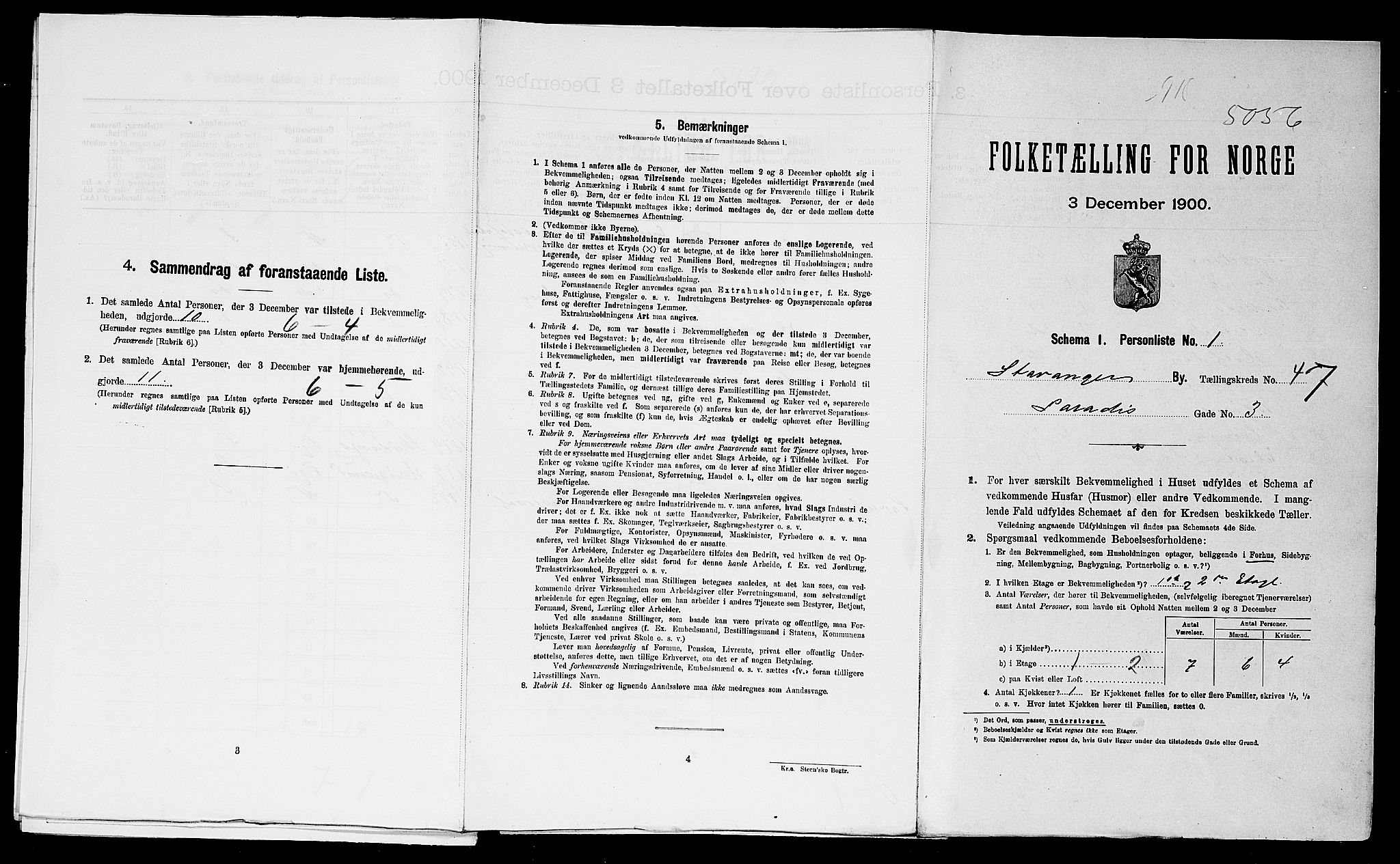 SAST, Folketelling 1900 for 1103 Stavanger kjøpstad, 1900, s. 19861