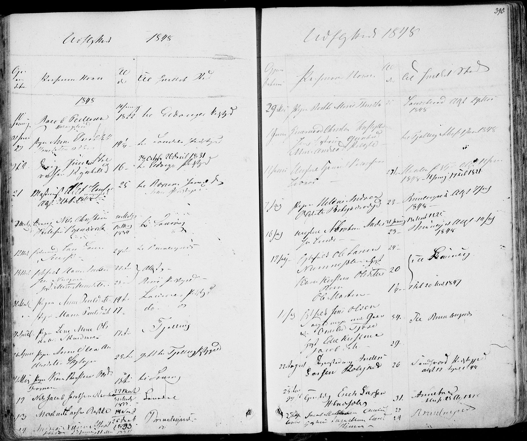 Hedrum kirkebøker, AV/SAKO-A-344/F/Fa/L0005: Ministerialbok nr. I 5, 1835-1848, s. 390