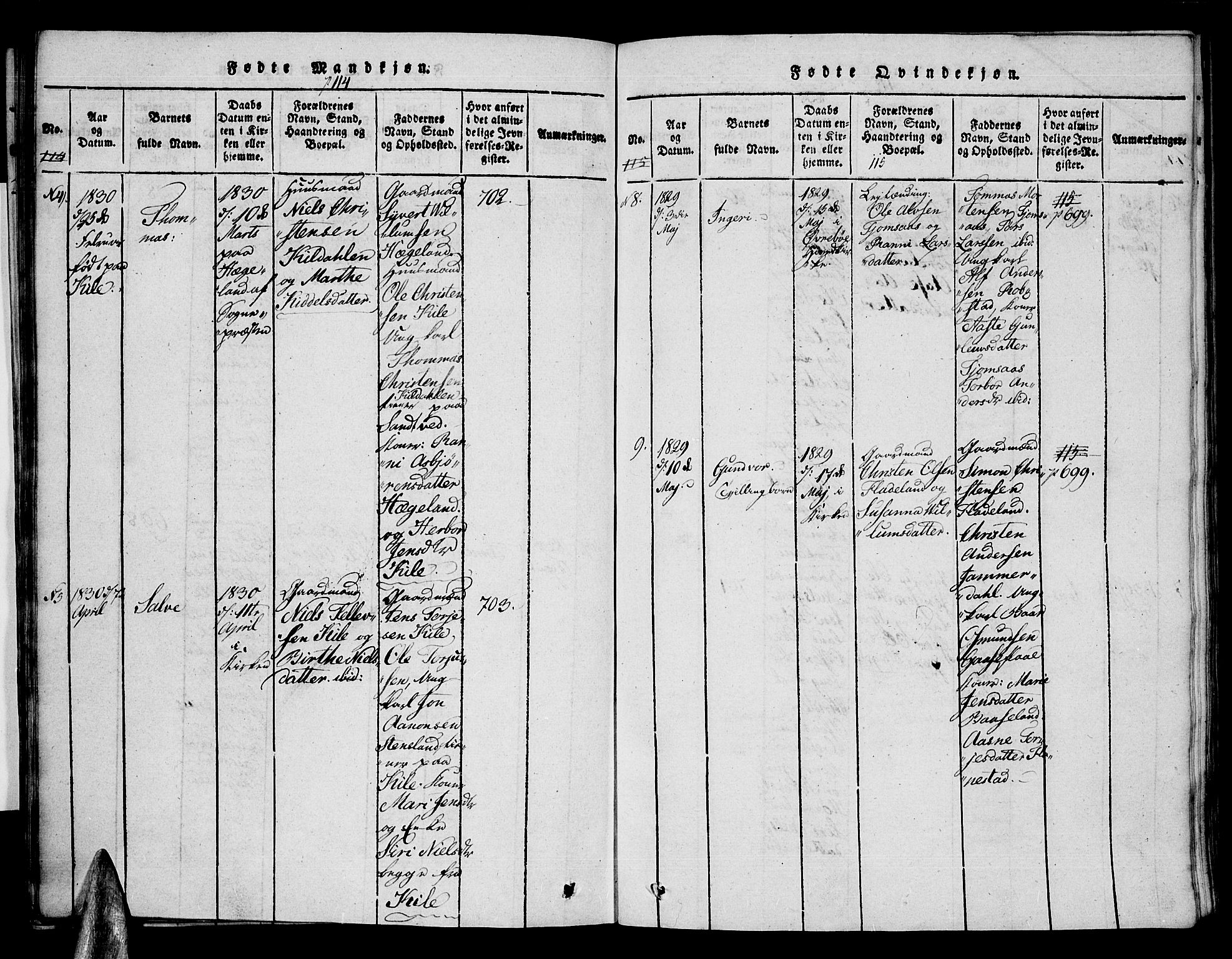 Vennesla sokneprestkontor, AV/SAK-1111-0045/Fa/Faa/L0003: Ministerialbok nr. A 3, 1820-1834, s. 114-115