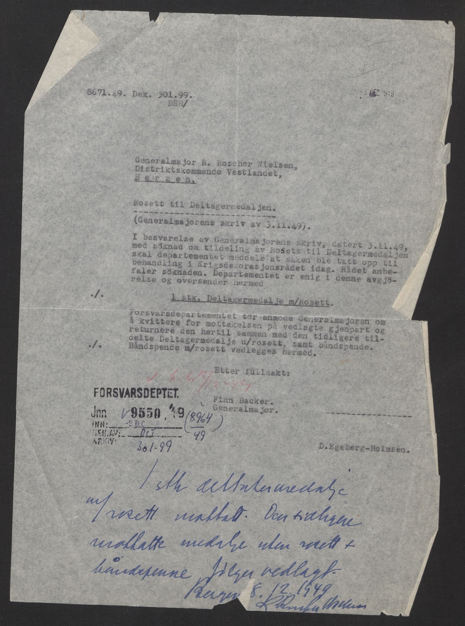 Forsvarsdepartementet, arkivet 1940-1945, RA/RAFA-2062, 1940-1945, s. 658