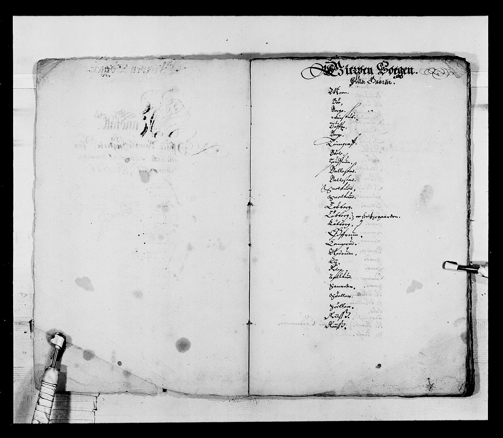Stattholderembetet 1572-1771, RA/EA-2870/Ek/L0022/0005: Jordebøker 1633-1658: / En liste over soldatlegg og en liste over gårder i Bratsberg len, 1642-1644, s. 39