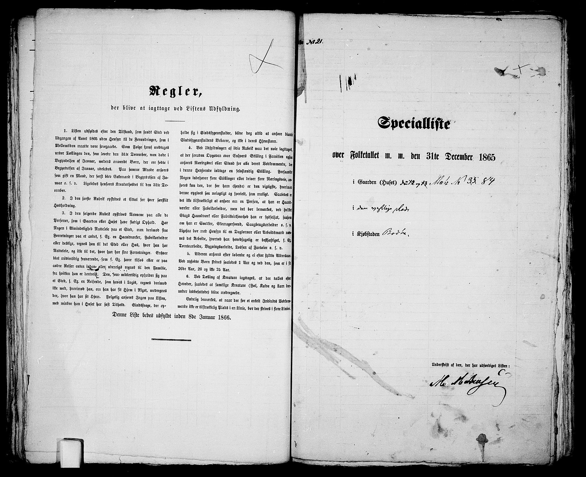 RA, Folketelling 1865 for 1804B Bodø prestegjeld, Bodø kjøpstad, 1865, s. 44