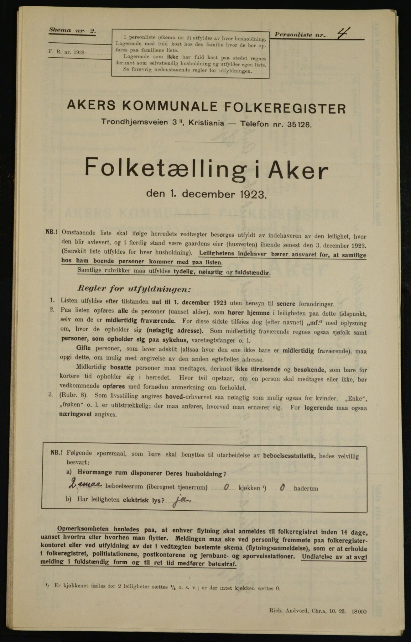 , Kommunal folketelling 1.12.1923 for Aker, 1923, s. 37051