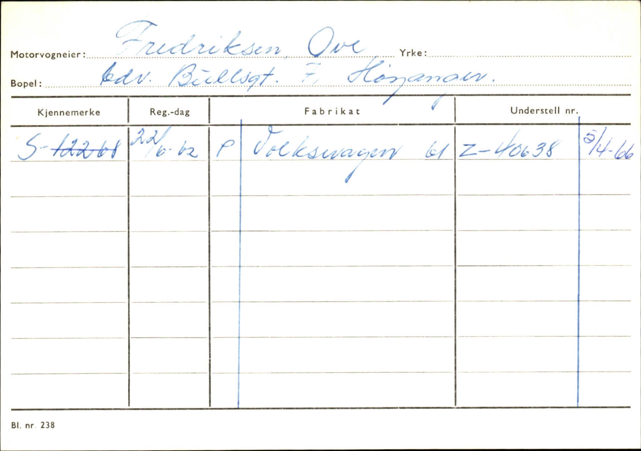 Statens vegvesen, Sogn og Fjordane vegkontor, SAB/A-5301/4/F/L0130: Eigarregister Eid T-Å. Høyanger A-O, 1945-1975, s. 1051