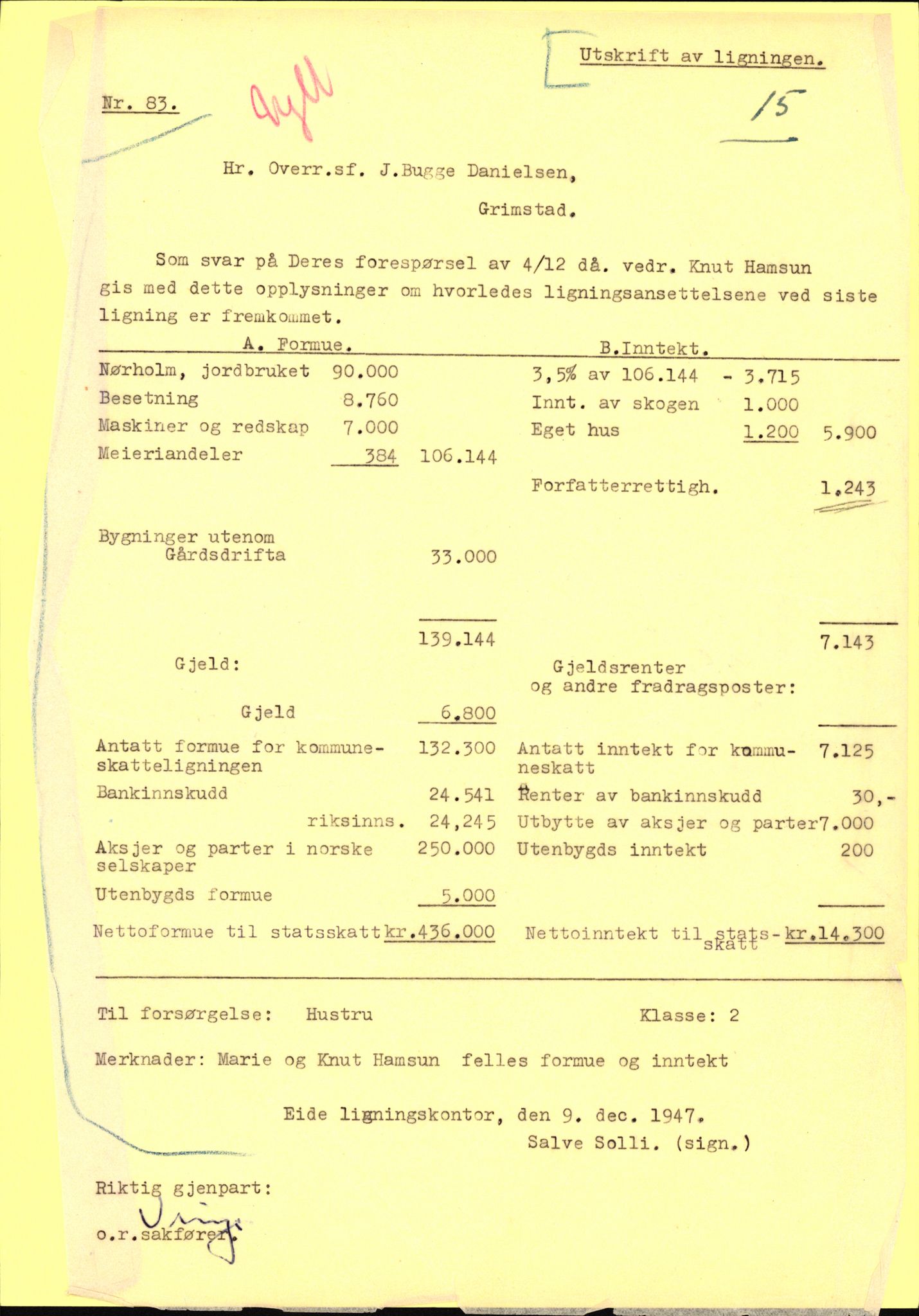 Landssvikarkivet, Arendal politikammer, RA/S-3138-25/D/Dc/L0029: Anr. 192/45, 1945-1951, s. 646