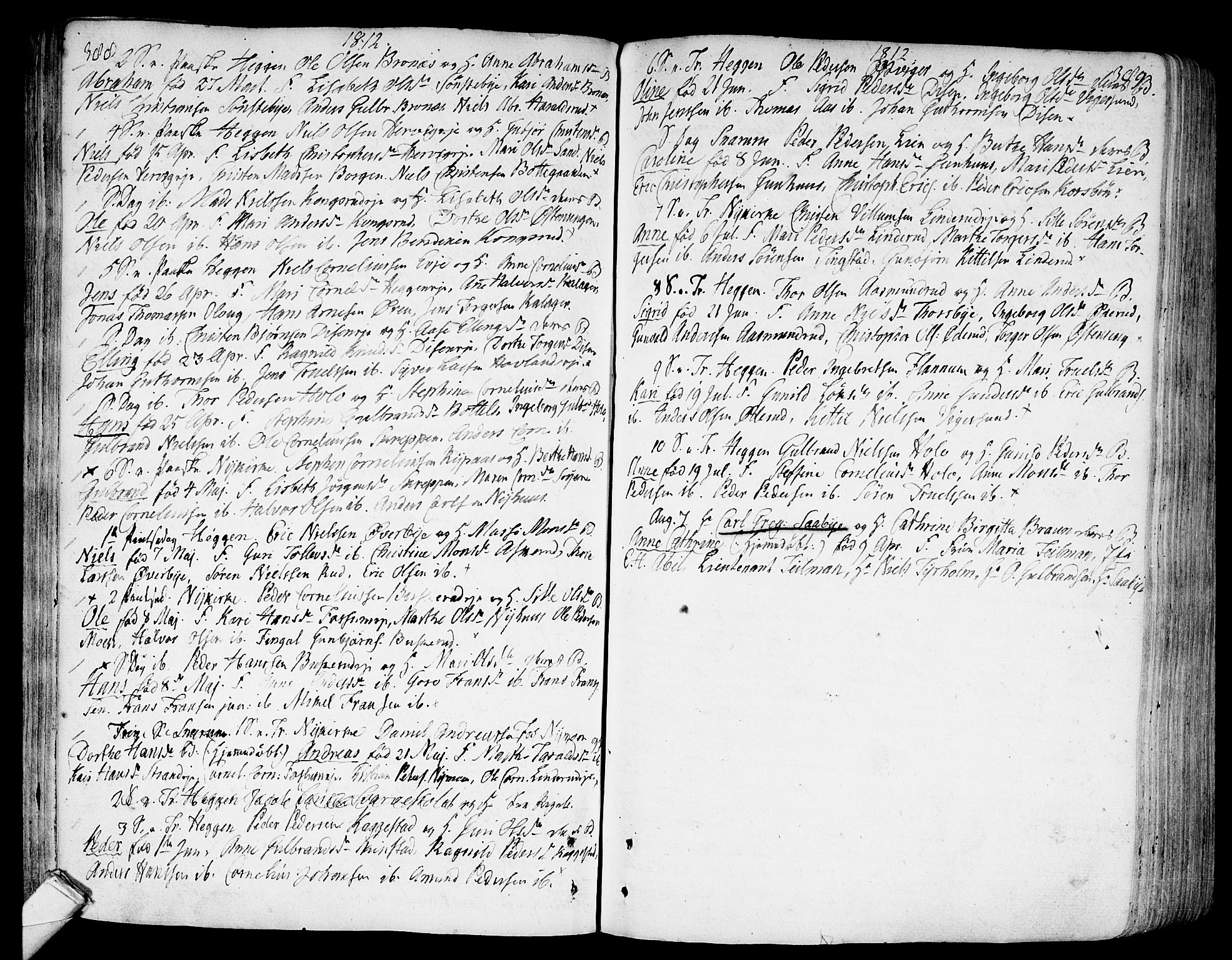 Modum kirkebøker, AV/SAKO-A-234/F/Fa/L0003: Ministerialbok nr. 3, 1783-1819, s. 388-389
