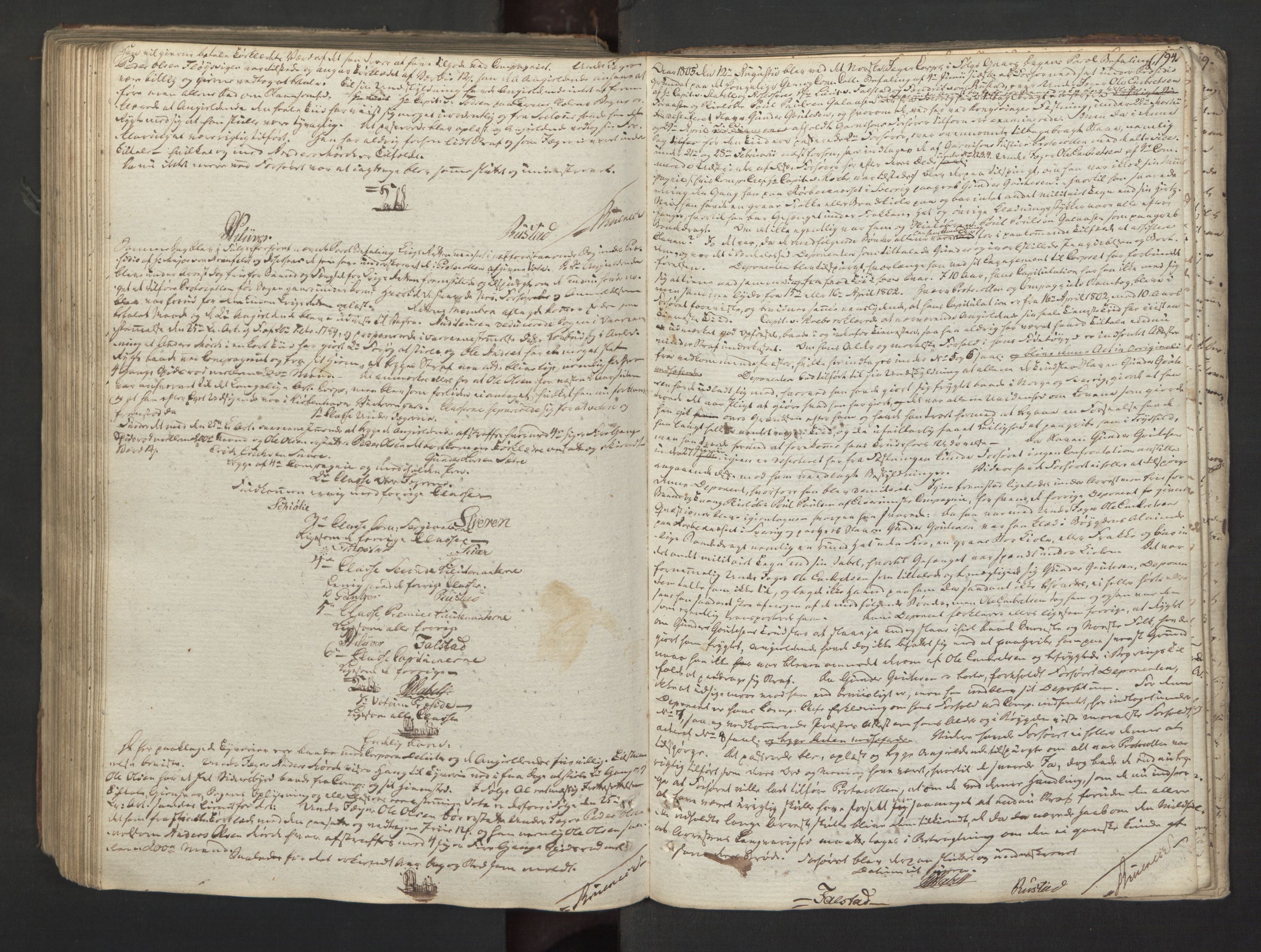 Forsvaret, Generalauditøren, AV/RA-RAFA-1772/F/Fg/Fgc/L0010: Justitsprotokoller, 1789-1809, s. 193b-194a