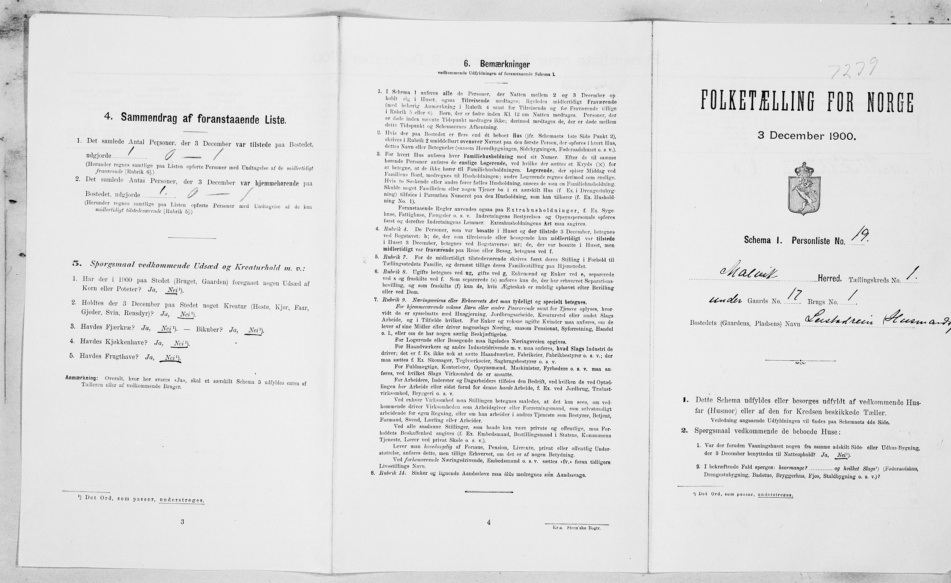 , Folketelling 1900 for 1663 Malvik herred, 1900, s. 56