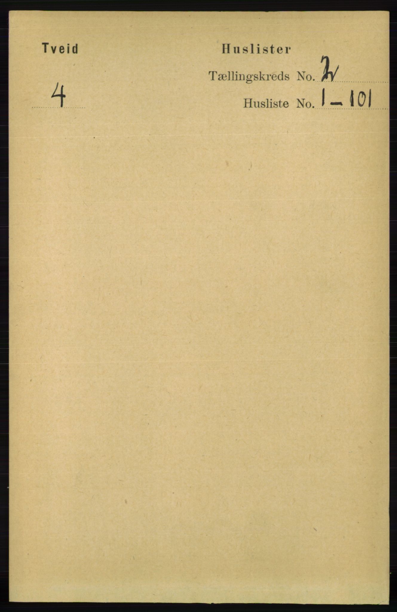 RA, Folketelling 1891 for 1013 Tveit herred, 1891, s. 413