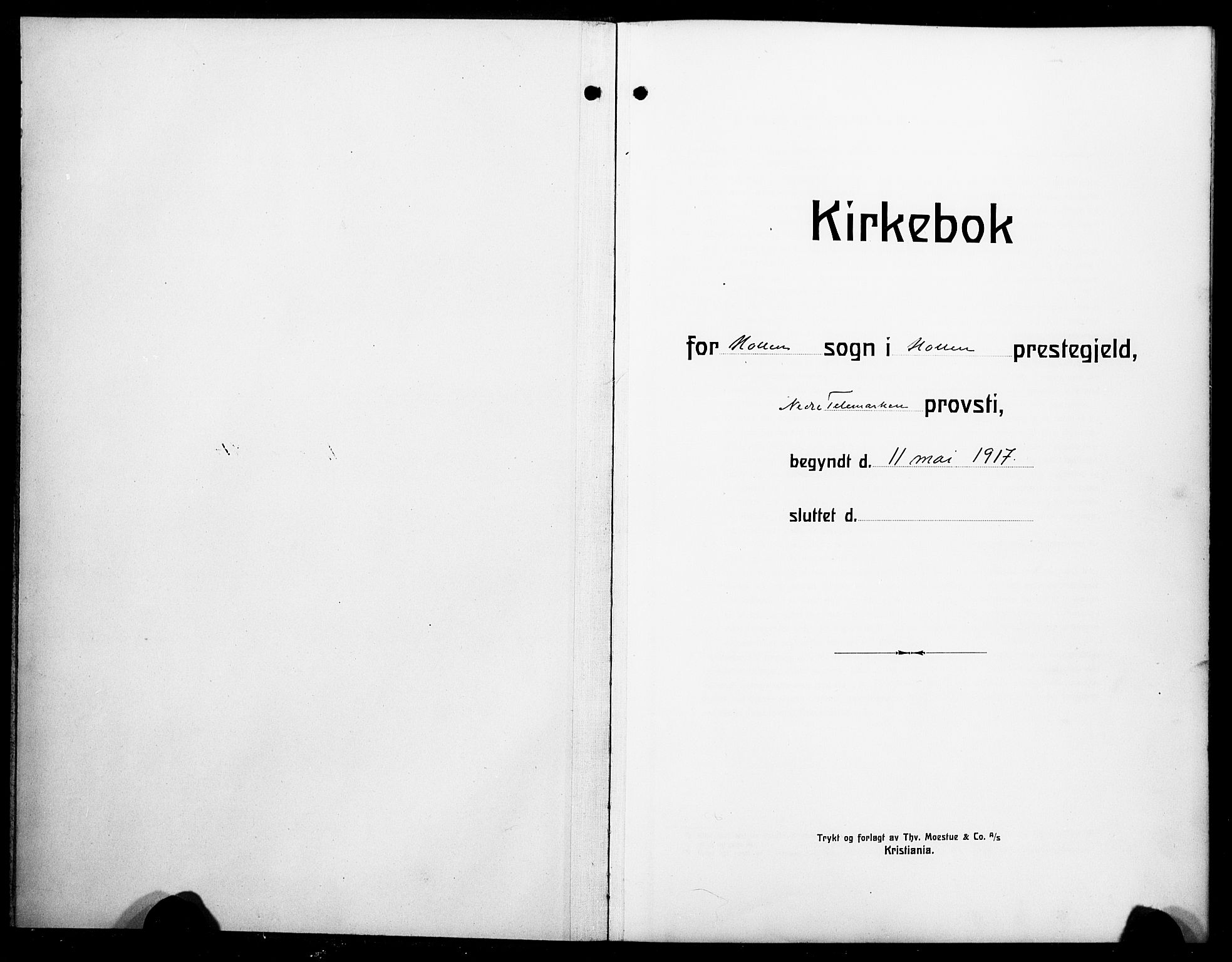 Holla kirkebøker, SAKO/A-272/G/Ga/L0006: Klokkerbok nr. I 6, 1917-1928
