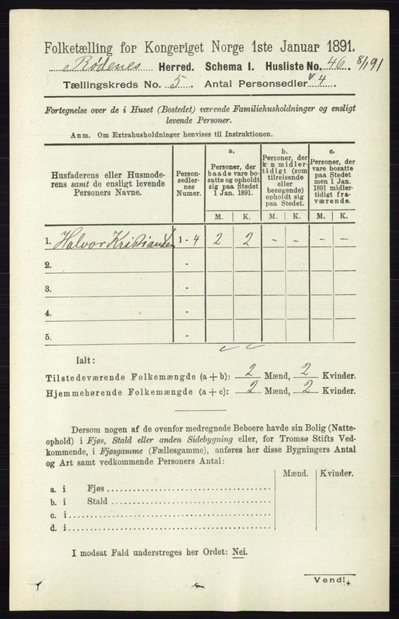 RA, Folketelling 1891 for 0120 Rødenes herred, 1891, s. 2090