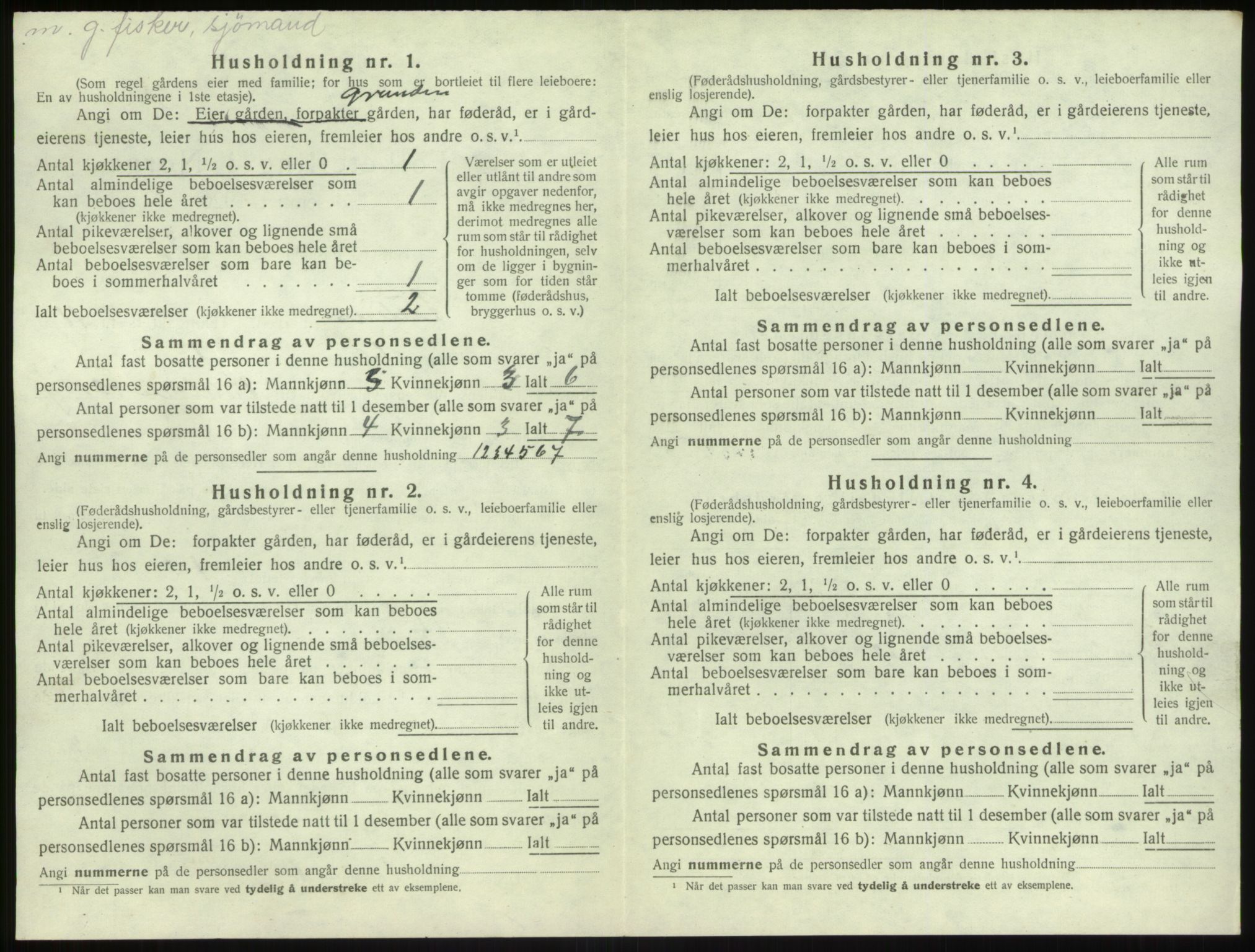 SAB, Folketelling 1920 for 1412 Solund herred, 1920, s. 606