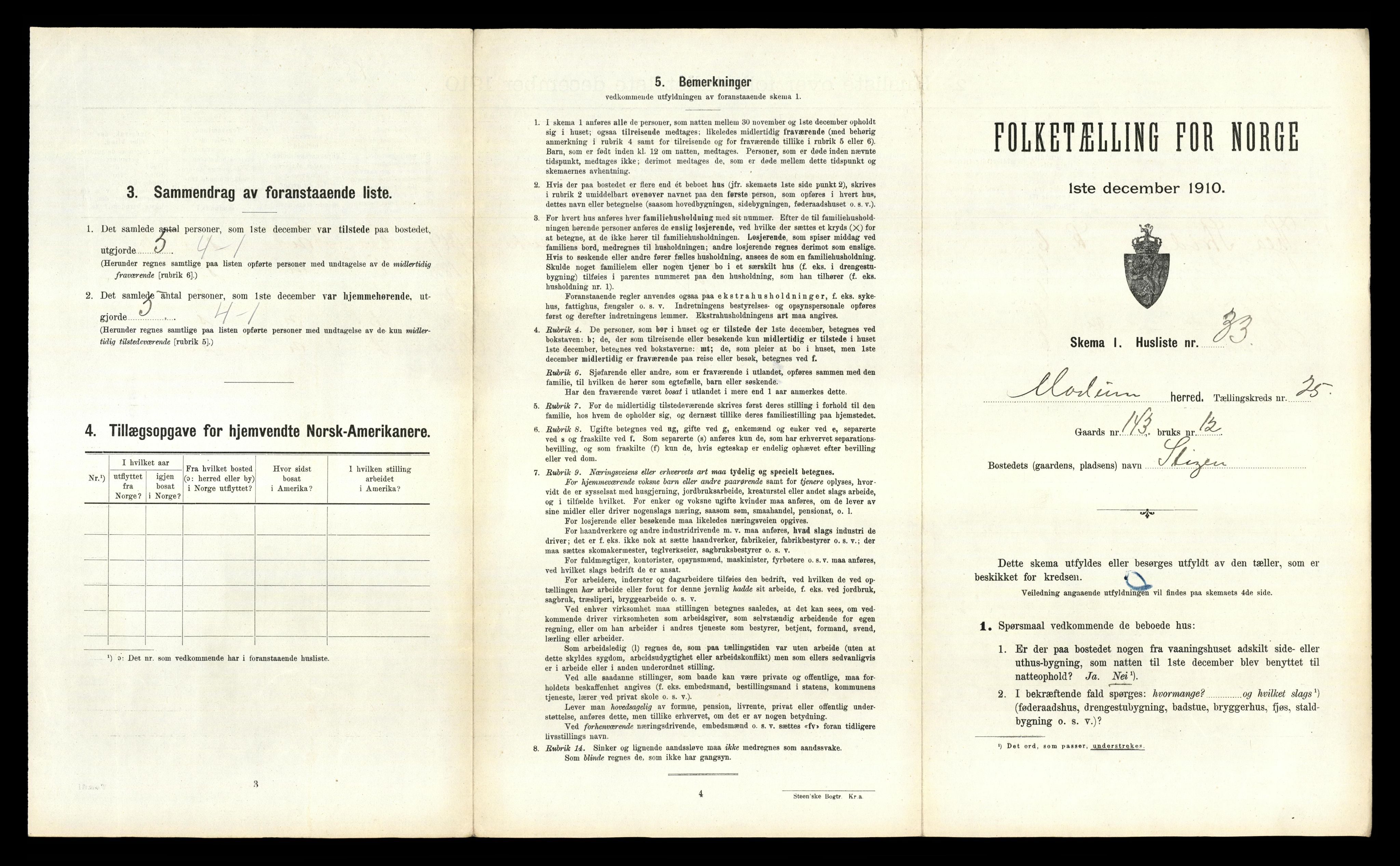RA, Folketelling 1910 for 0623 Modum herred, 1910, s. 3694