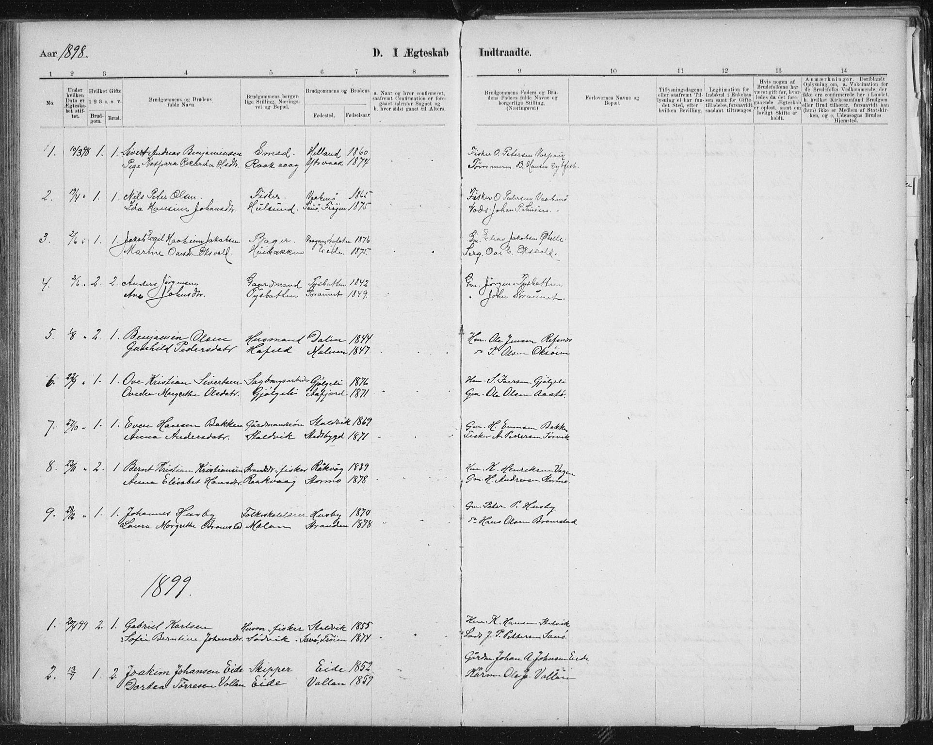 Ministerialprotokoller, klokkerbøker og fødselsregistre - Sør-Trøndelag, AV/SAT-A-1456/653/L0660: Klokkerbok nr. 653C04, 1894-1919