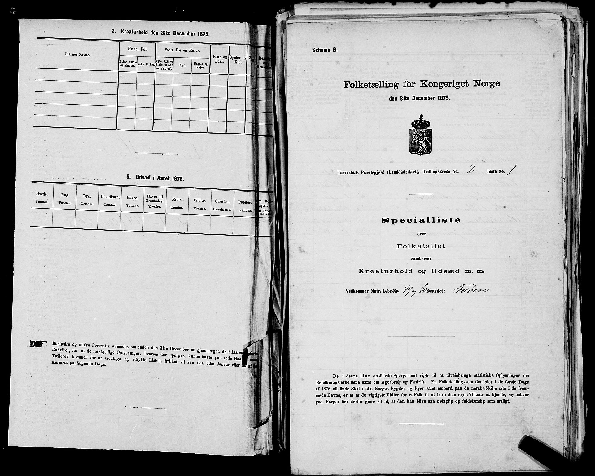 SAST, Folketelling 1875 for 1152L Torvastad prestegjeld, Torvastad sokn, Skåre sokn og Utsira sokn, 1875, s. 201