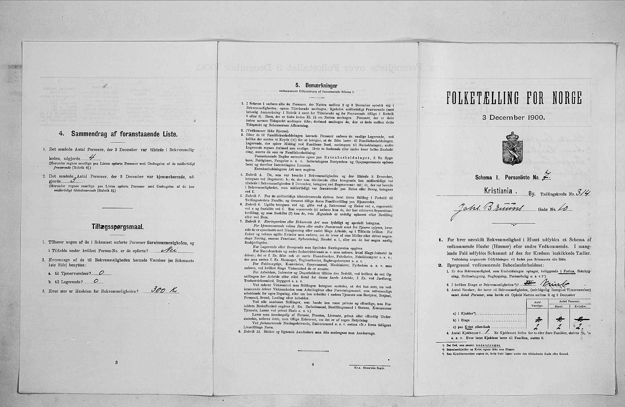 SAO, Folketelling 1900 for 0301 Kristiania kjøpstad, 1900, s. 44123