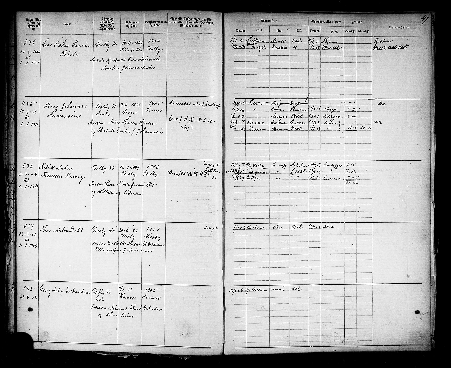 Son mønstringskontor, AV/SAO-A-10569e/F/Fc/Fca/L0003: Annotasjonsrulle, 1883-1911, s. 50