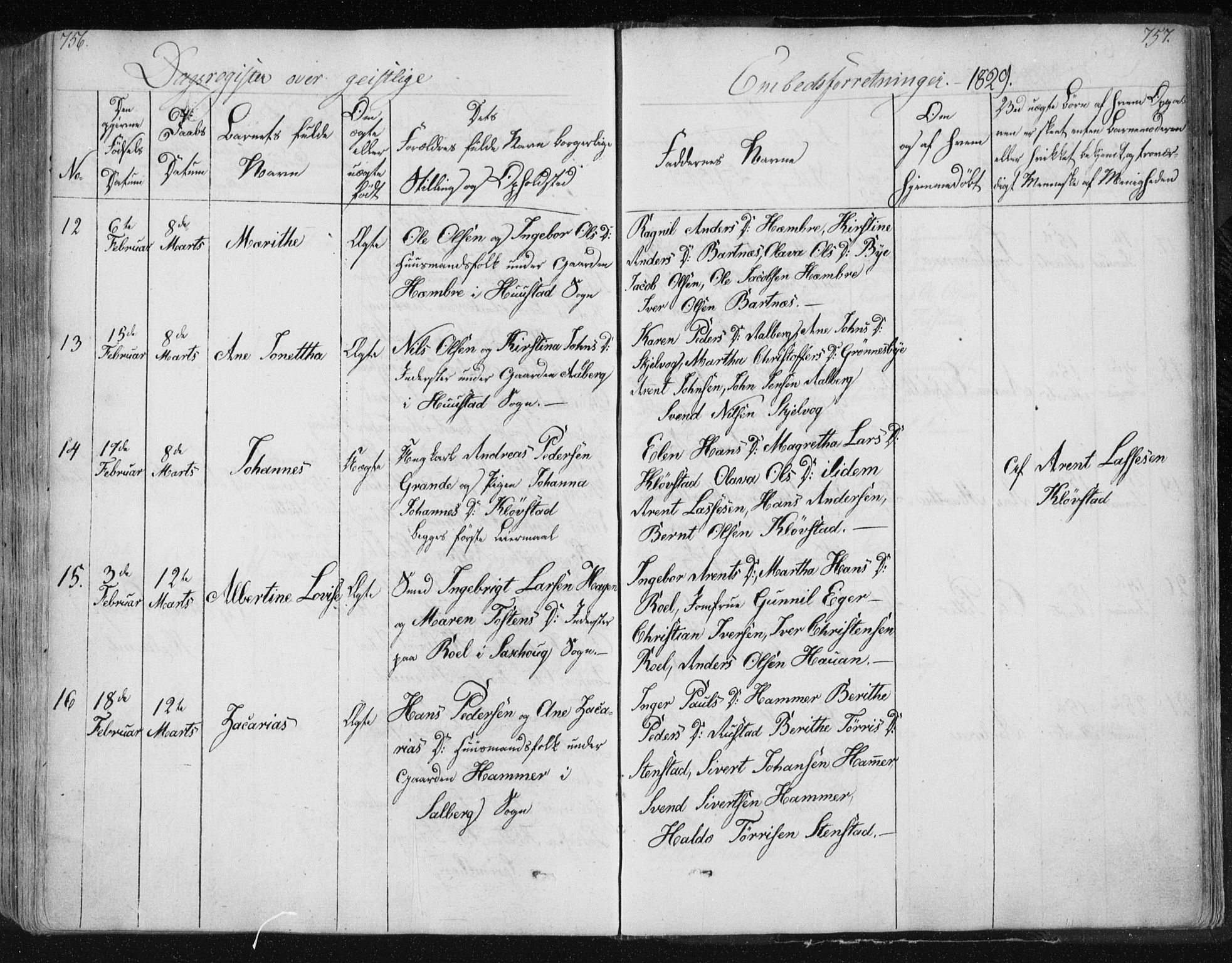 Ministerialprotokoller, klokkerbøker og fødselsregistre - Nord-Trøndelag, SAT/A-1458/730/L0276: Ministerialbok nr. 730A05, 1822-1830, s. 756-757