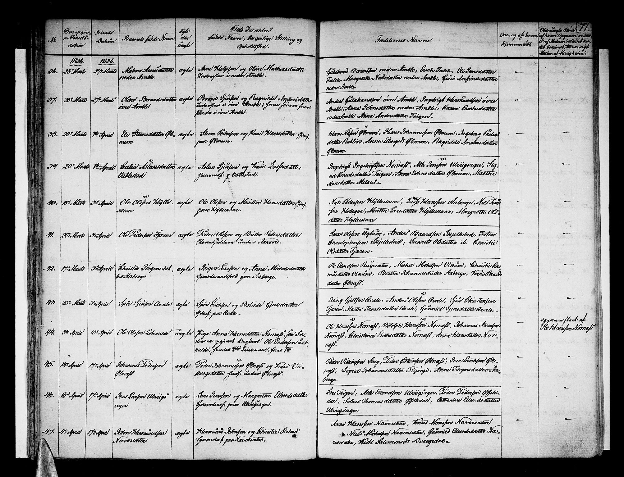 Sogndal sokneprestembete, SAB/A-81301/H/Haa/Haaa/L0010: Ministerialbok nr. A 10, 1821-1838, s. 77