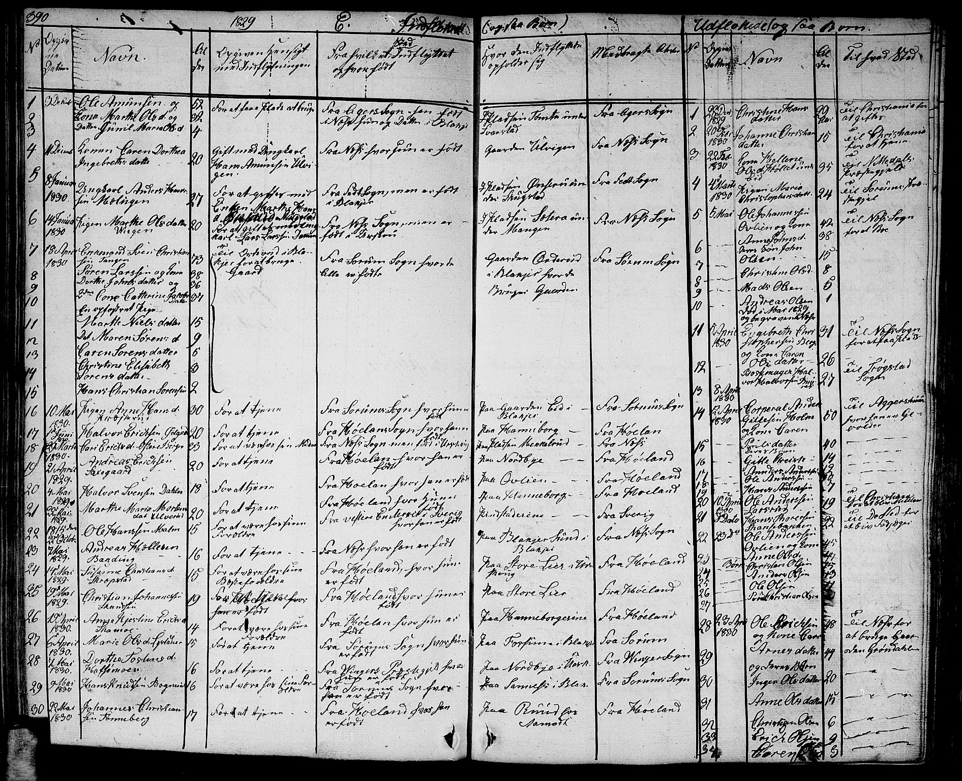 Aurskog prestekontor Kirkebøker, AV/SAO-A-10304a/G/Ga/L0002: Klokkerbok nr. I 2, 1829-1857, s. 390